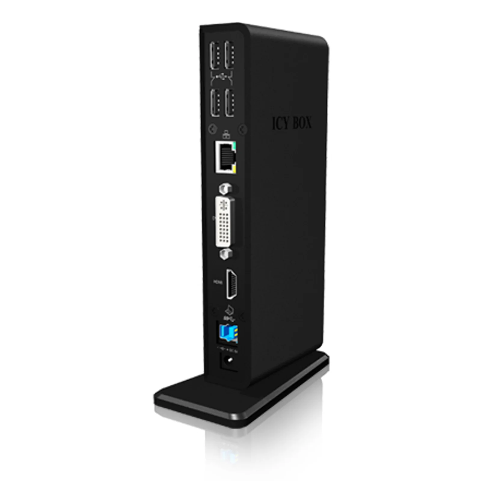 ICY BOX IB-DK2241AC Avec fil USB 3.2 Gen 1 (3.1 Gen 1) Type-A Noir