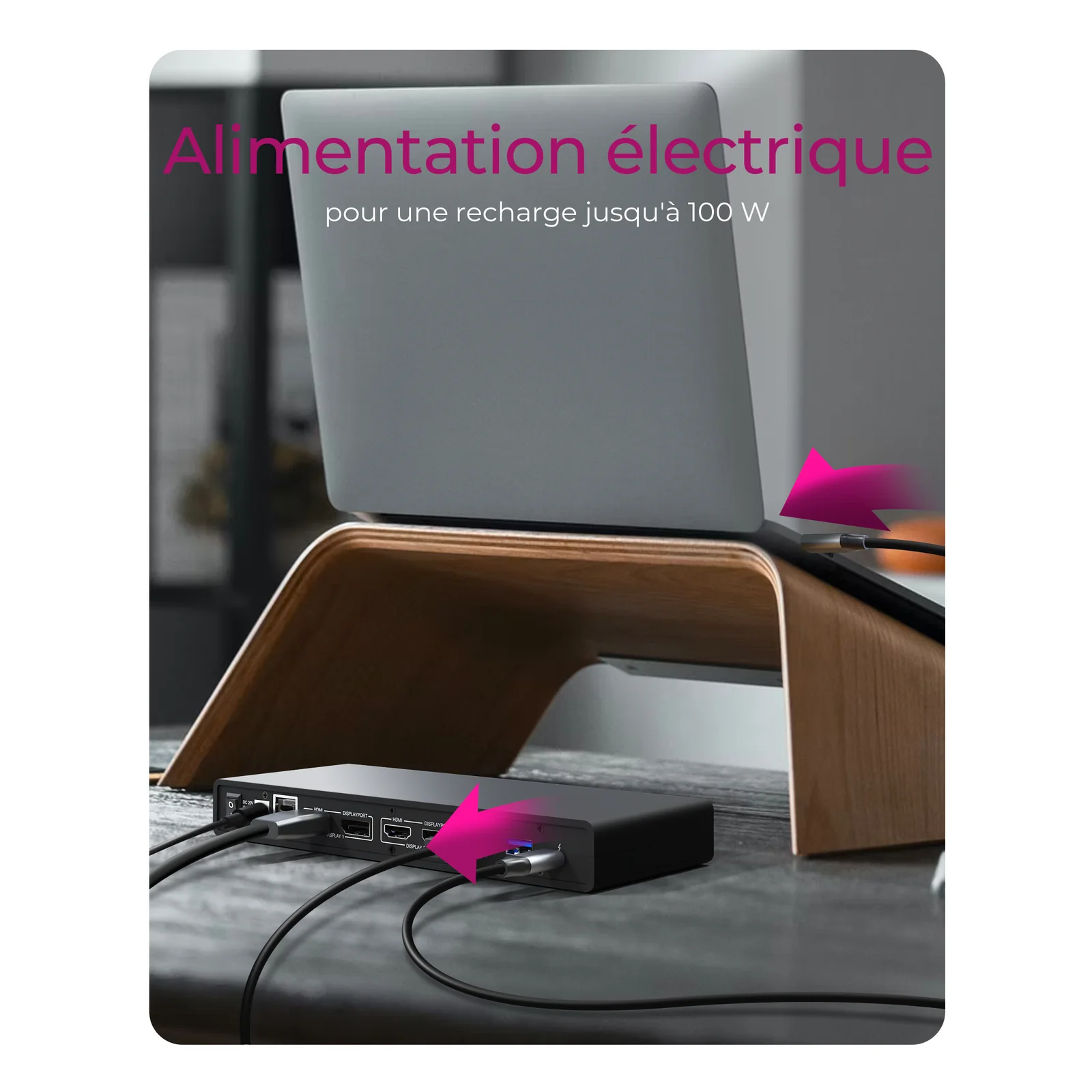 ICY BOX IB-DK2245AC Avec fil USB 3.2 Gen 1 (3.1 Gen 1) Type-C Noir