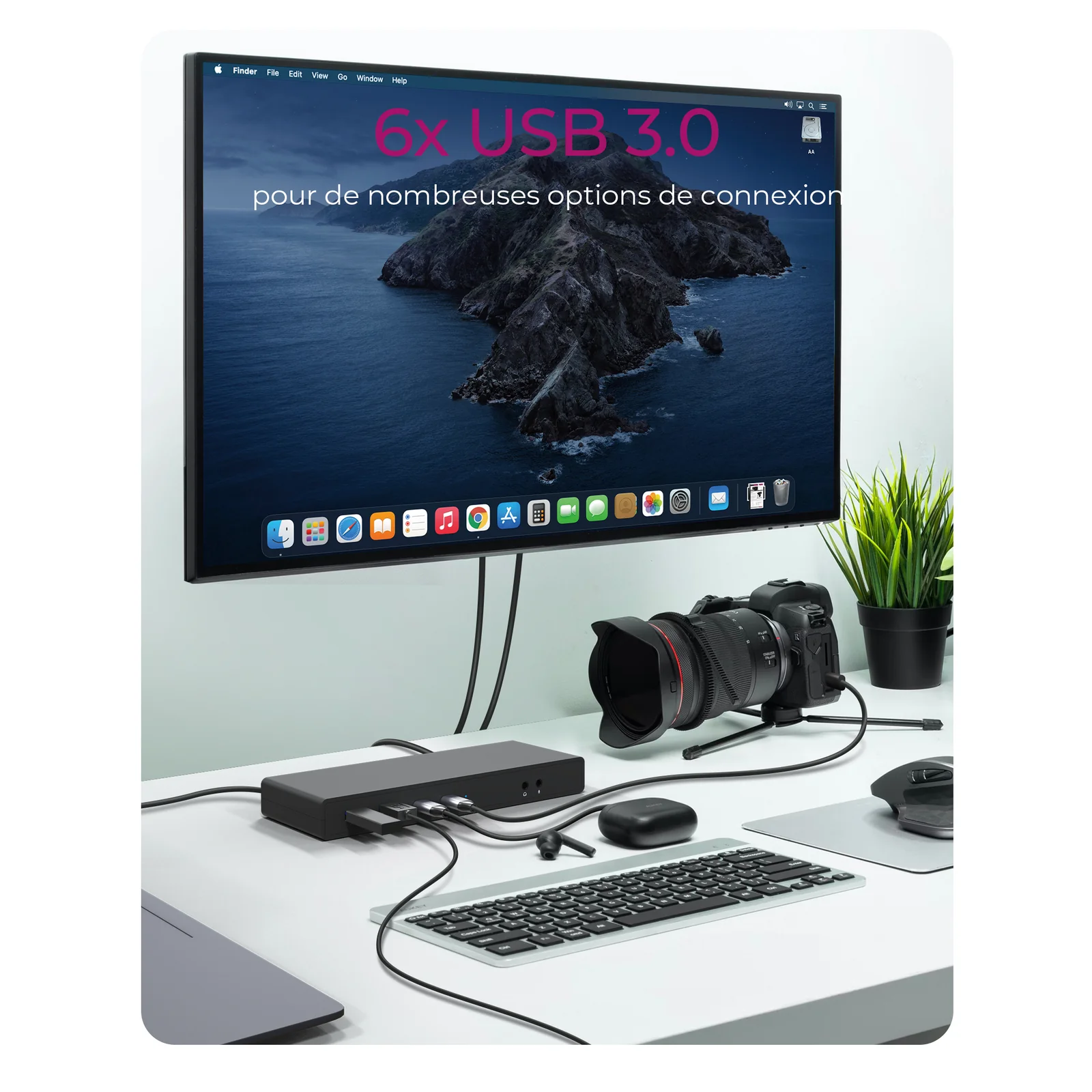 ICY BOX IB-DK2245AC Avec fil USB 3.2 Gen 1 (3.1 Gen 1) Type-C Noir