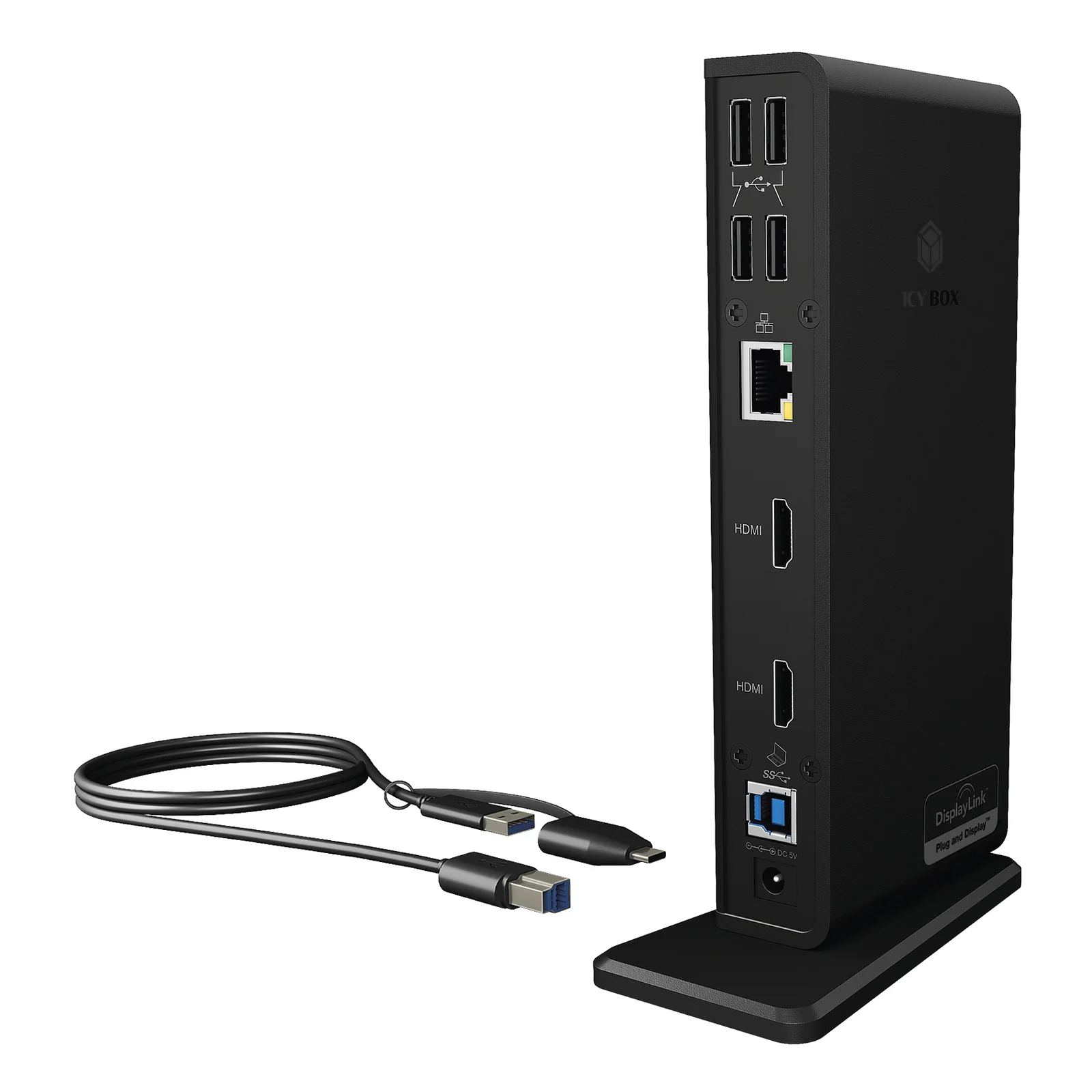 IB-DK2251AC Avec fil USB 3.2 Gen 2 (3.1 Gen 2) Type-A Noir