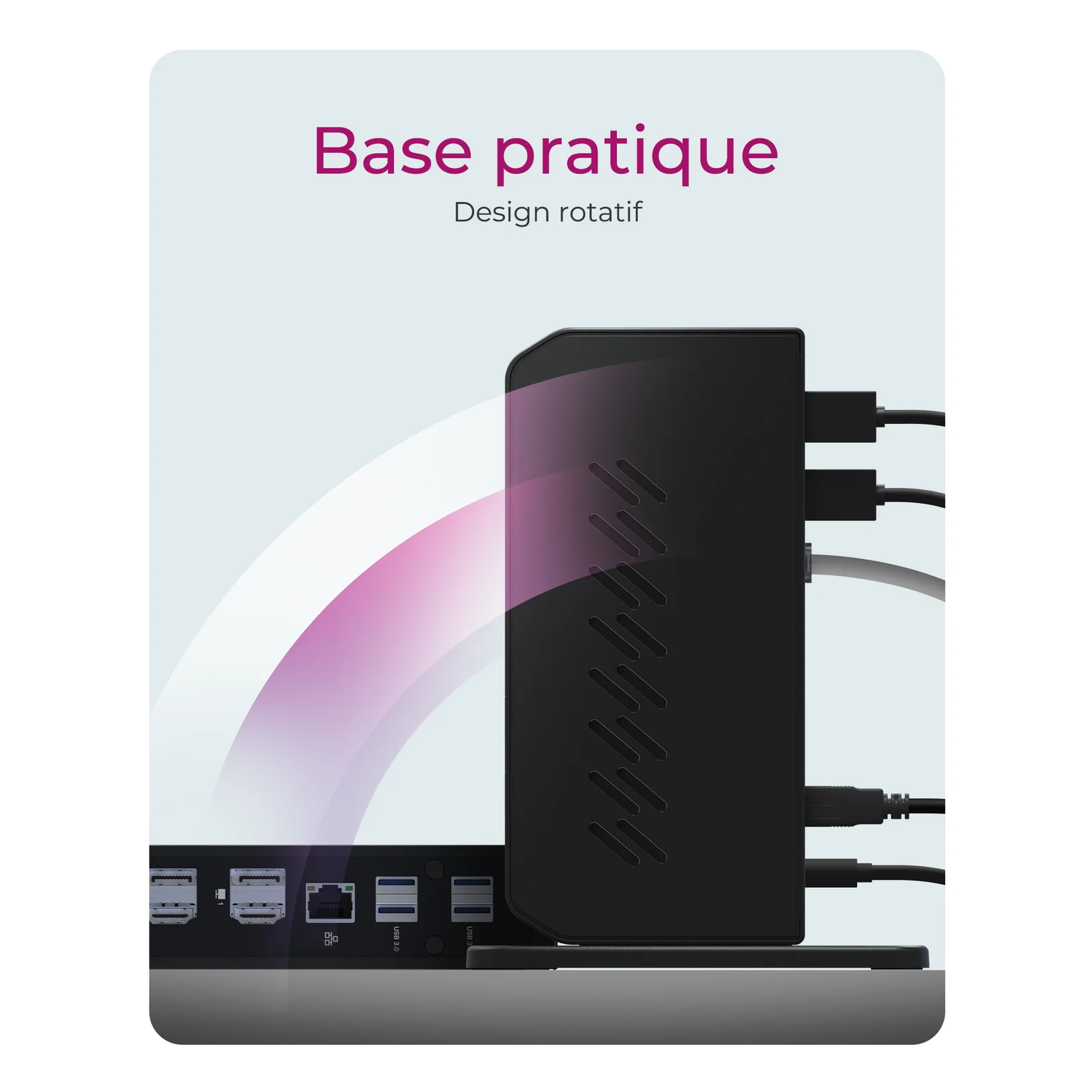 ICY BOX IB-DK2252AC Avec fil USB 3.2 Gen 1 (3.1 Gen 1) Type-C Noir
