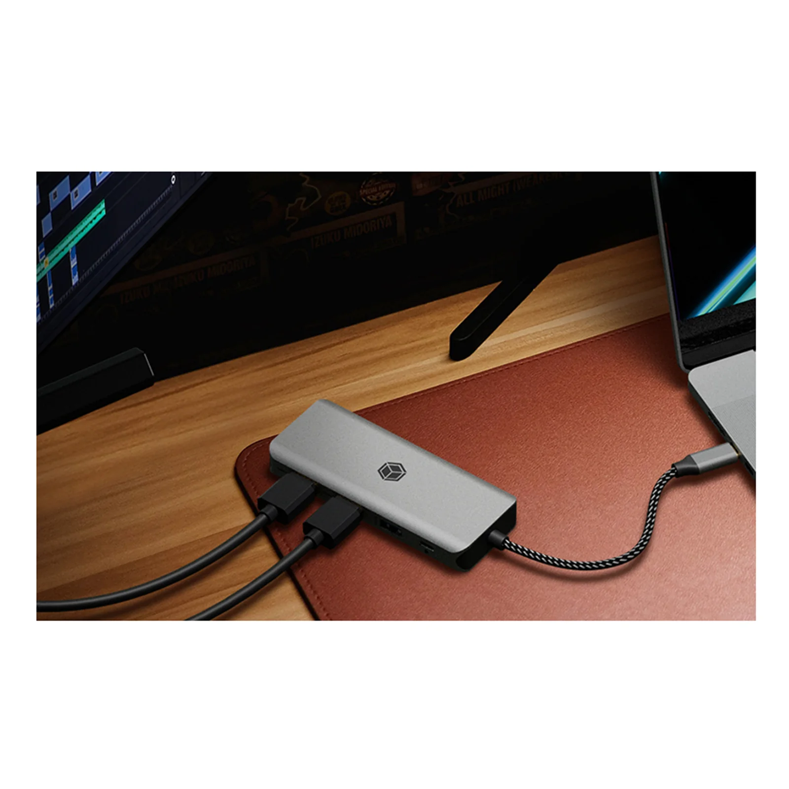 ICY BOX IB-DK4012-CPD Avec fil USB 3.2 Gen 1 (3.1 Gen 1) Type-C Anthracite, Noir