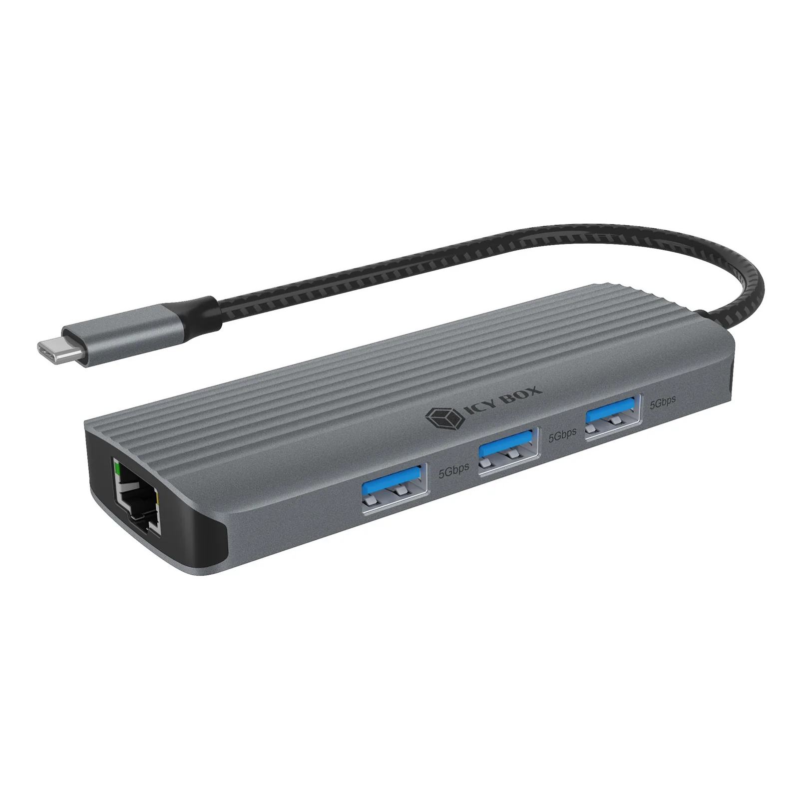 IB-DK4034a-CPD Avec fil USB 3.2 Gen 1 (3.1 Gen 1) Type-C Aluminium, Argent