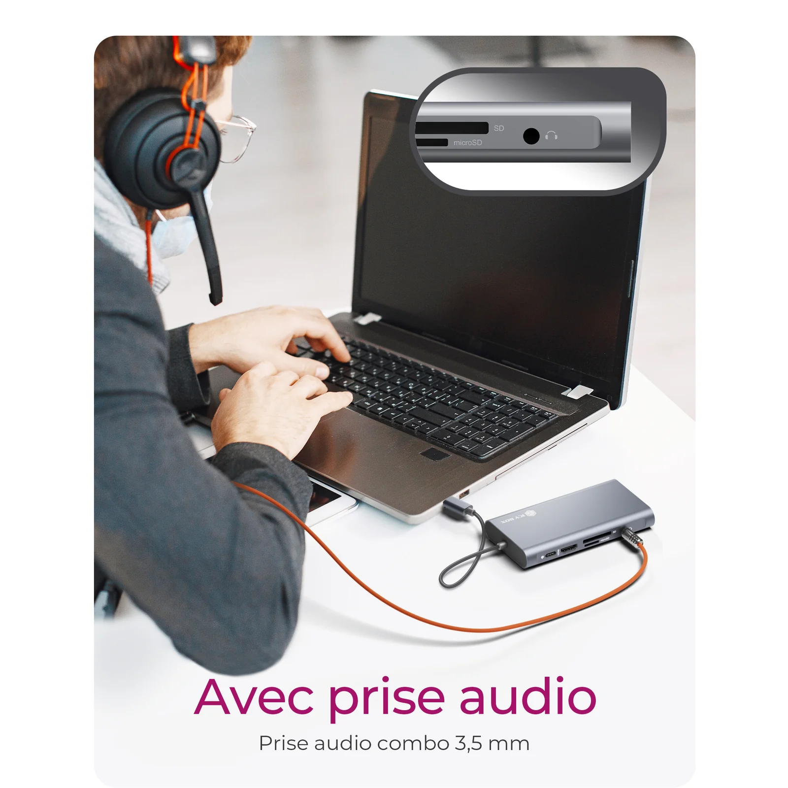 ICY BOX IB-DK4040-CPD Avec fil USB 3.2 Gen 1 (3.1 Gen 1) Type-C Anthracite, Noir