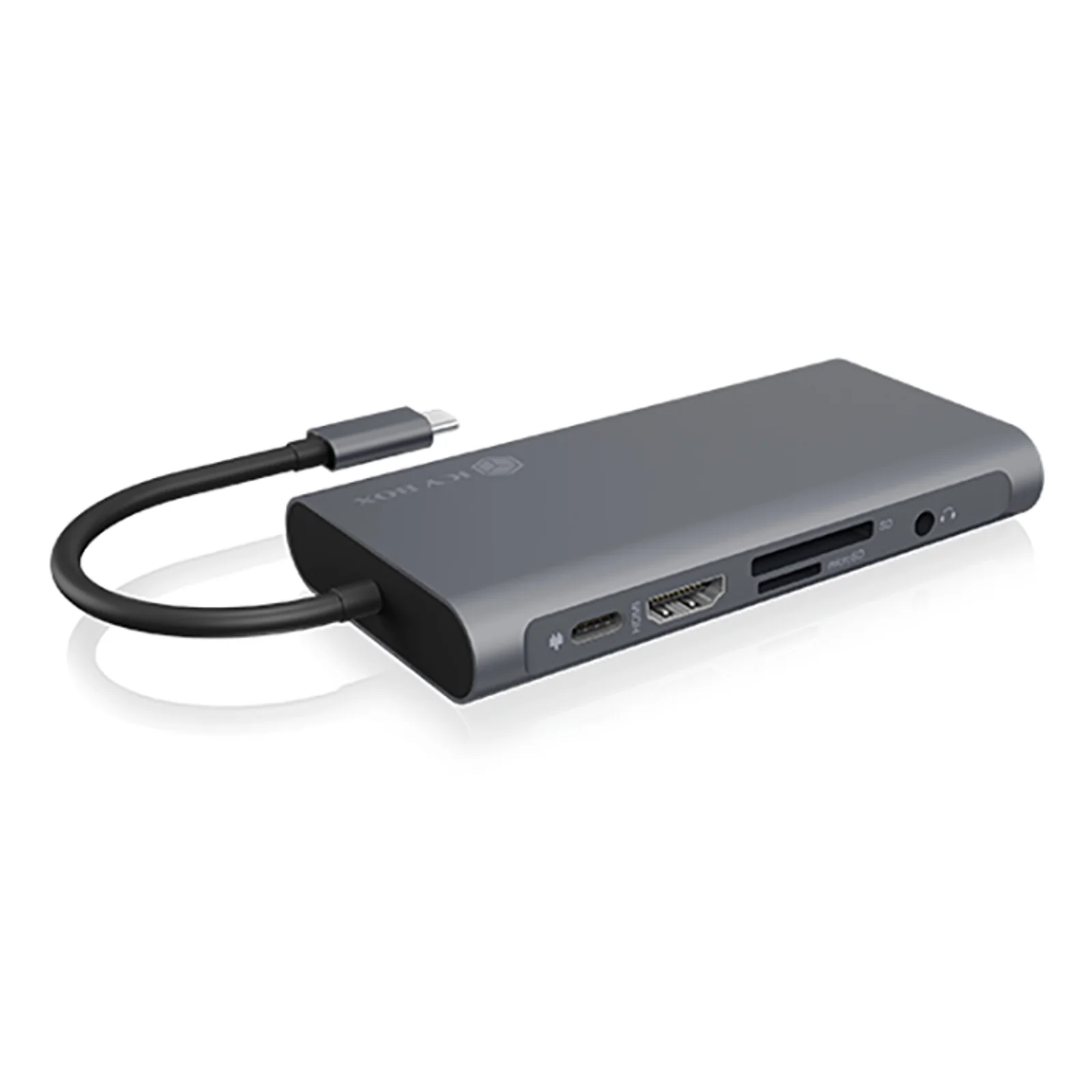 ICY BOX IB-DK4040-CPD Avec fil USB 3.2 Gen 1 (3.1 Gen 1) Type-C Anthracite, Noir