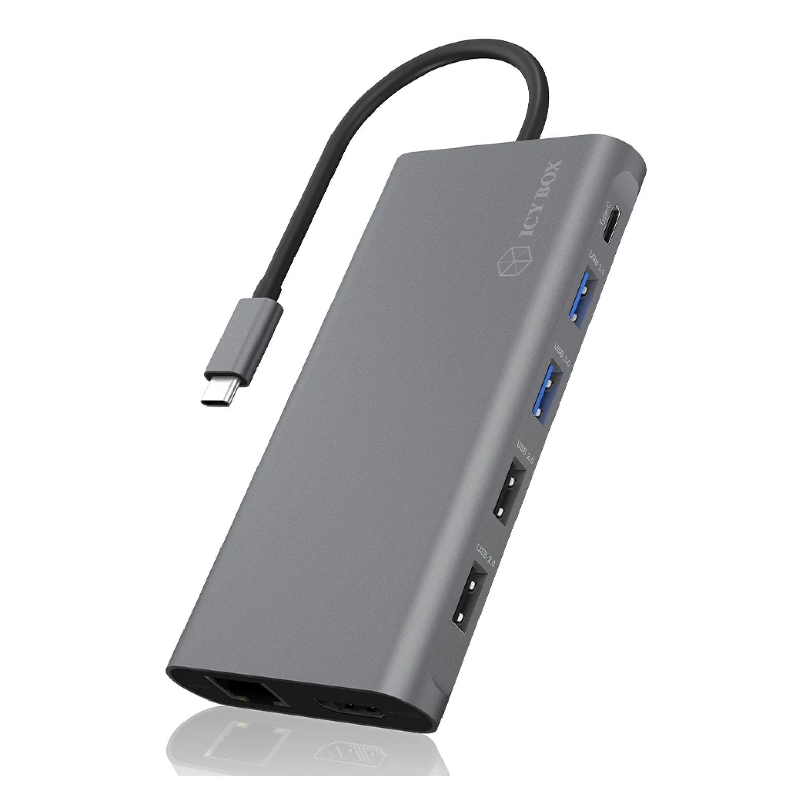 ICY BOX IB-DK4050-CPD Avec fil USB 3.2 Gen 1 (3.1 Gen 1) Type-C Anthracite