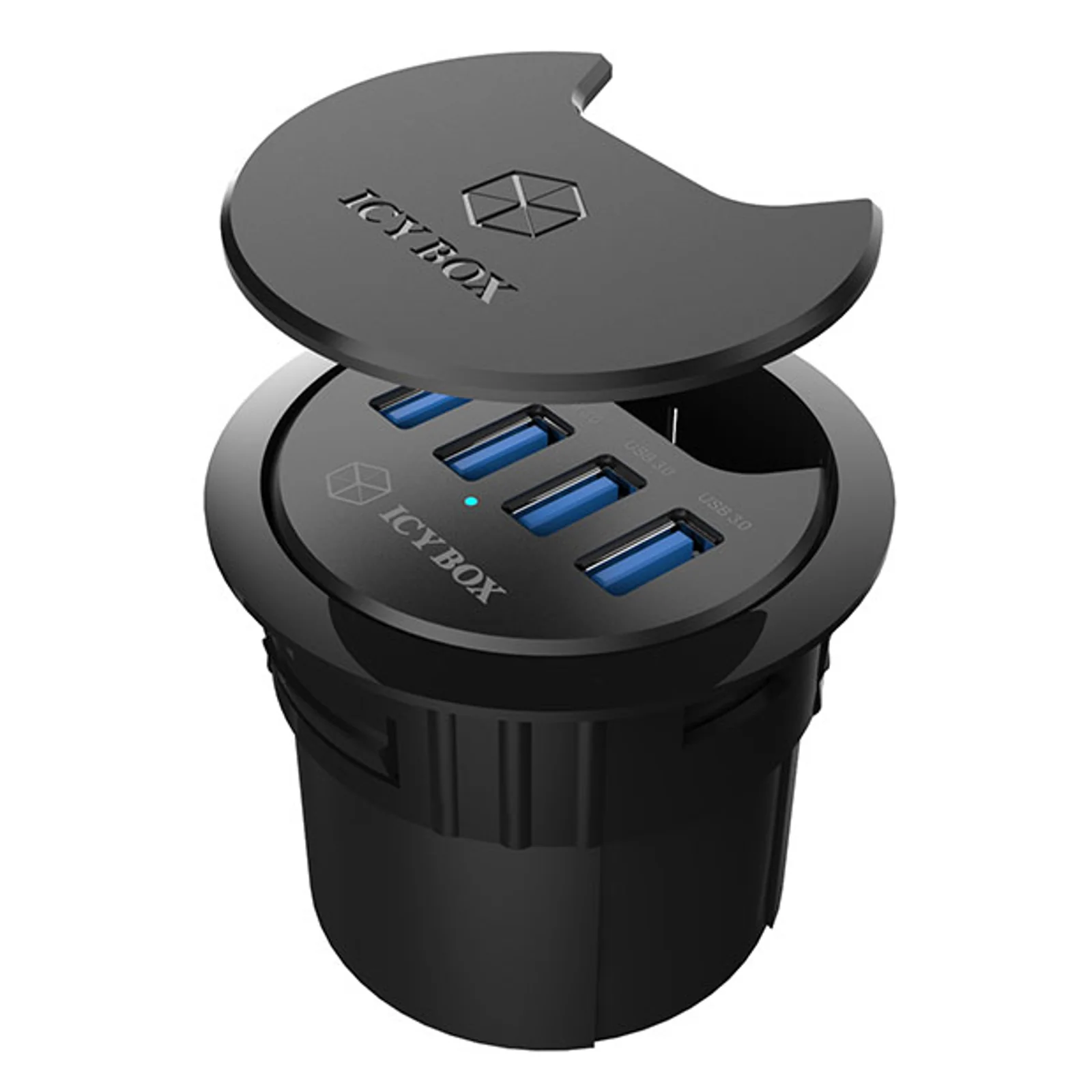 ICY BOX IB-HUB1403 USB 3.2 Gen 1 (3.1 Gen 1) Type-A 5000 Mbit/s Noir
