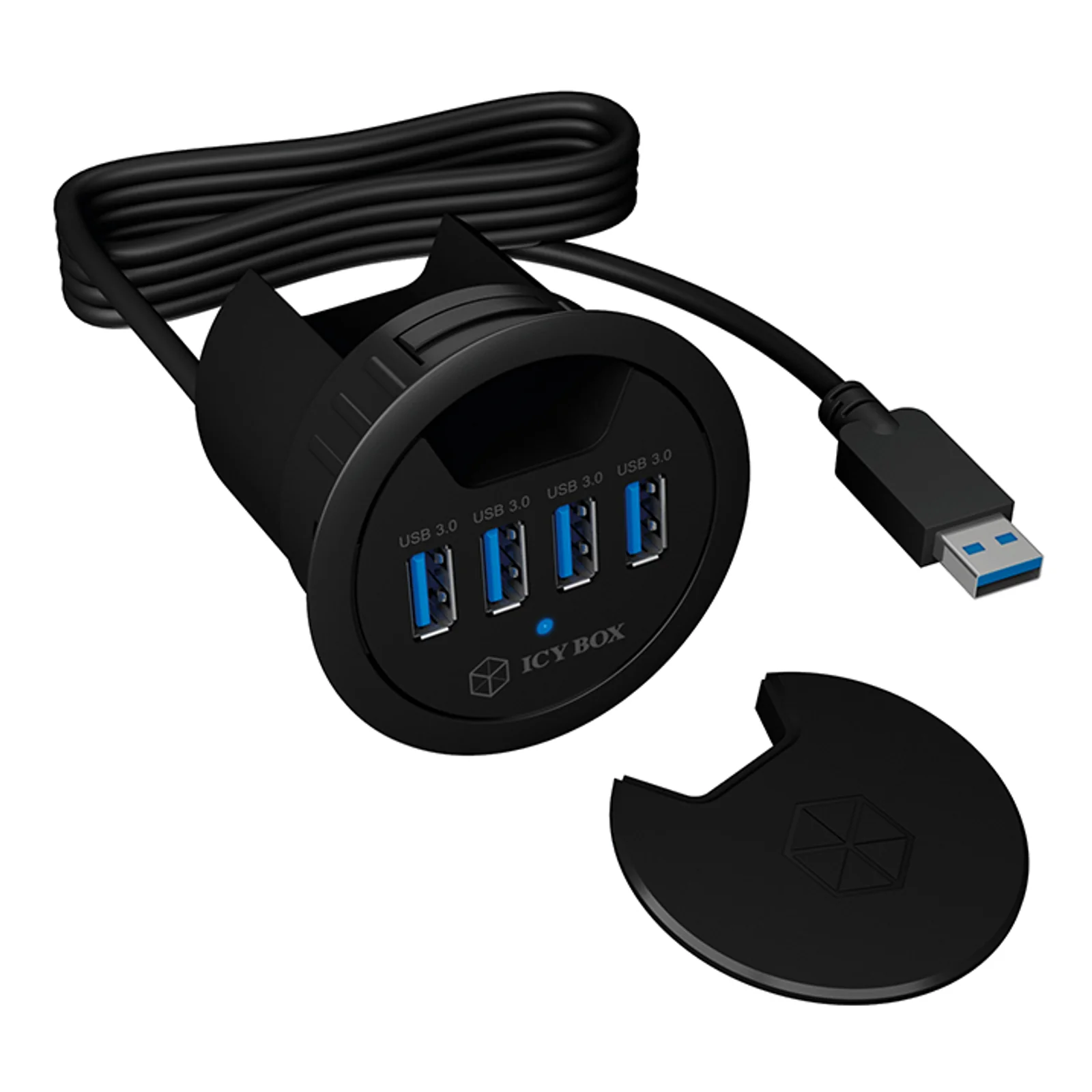 ICY BOX IB-HUB1403 USB 3.2 Gen 1 (3.1 Gen 1) Type-A 5000 Mbit/s Noir