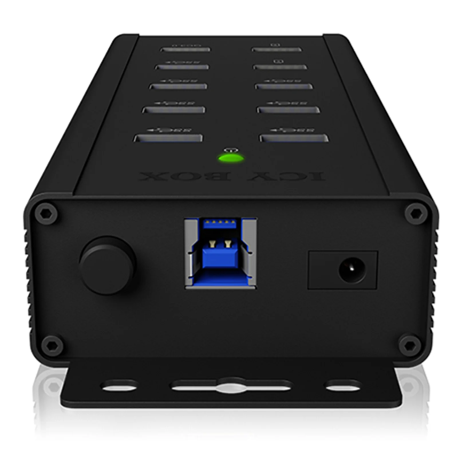 ICY BOX IB-HUB1703-QC3 USB 3.2 Gen 1 (3.1 Gen 1) Type-B 5000 Mbit/s Noir