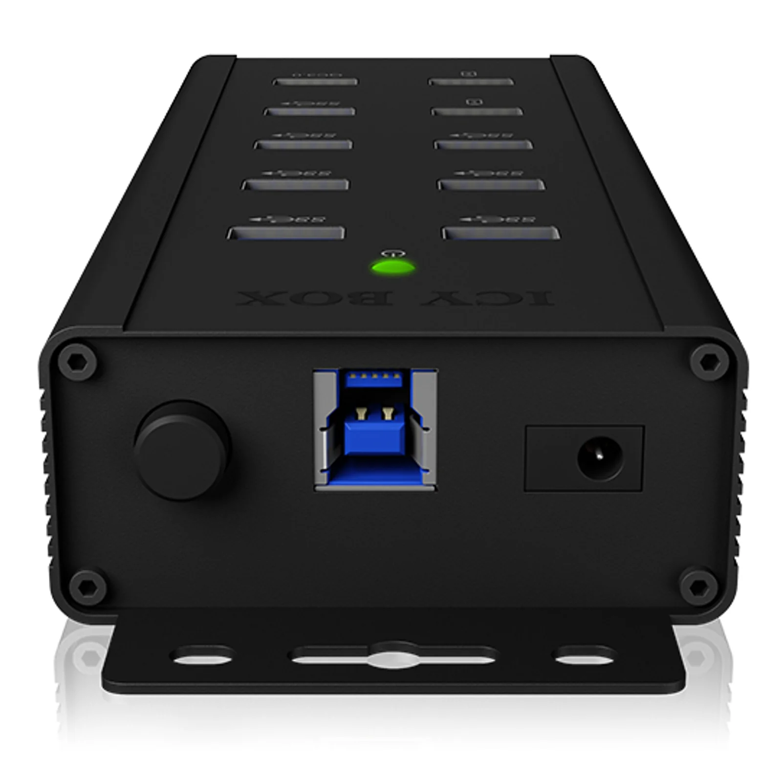 ICY BOX IB-HUB1703-QC3 USB 3.2 Gen 1 (3.1 Gen 1) Type-B 5000 Mbit/s Noir