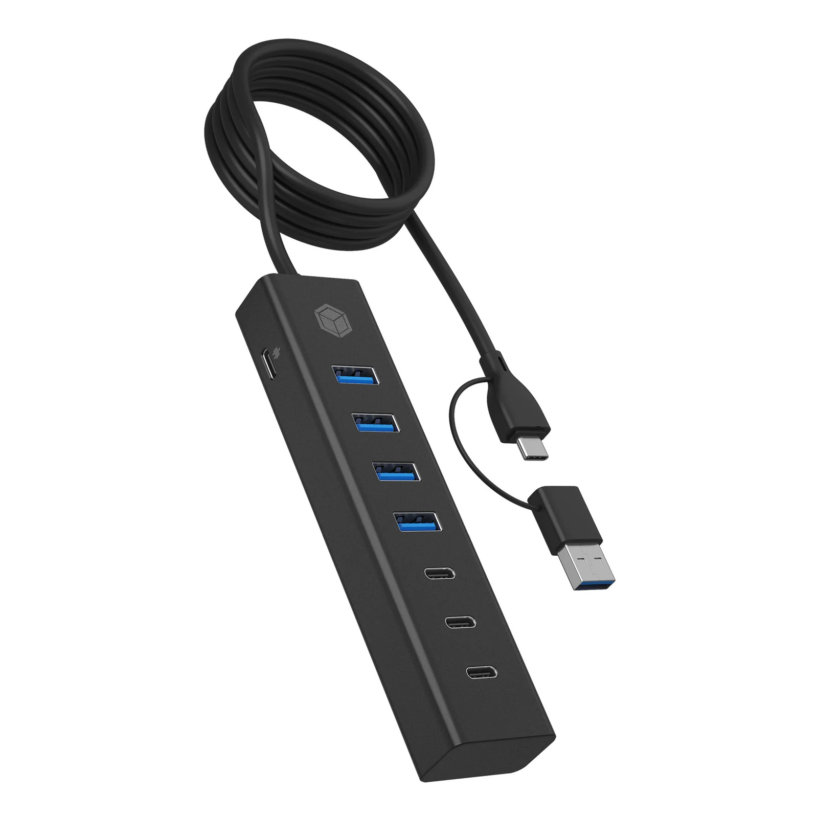 IB-HUB1737-C3 USB 3.2 Gen 1 (3.1 Gen 1) Type-C 5000 Mbit/s Noir