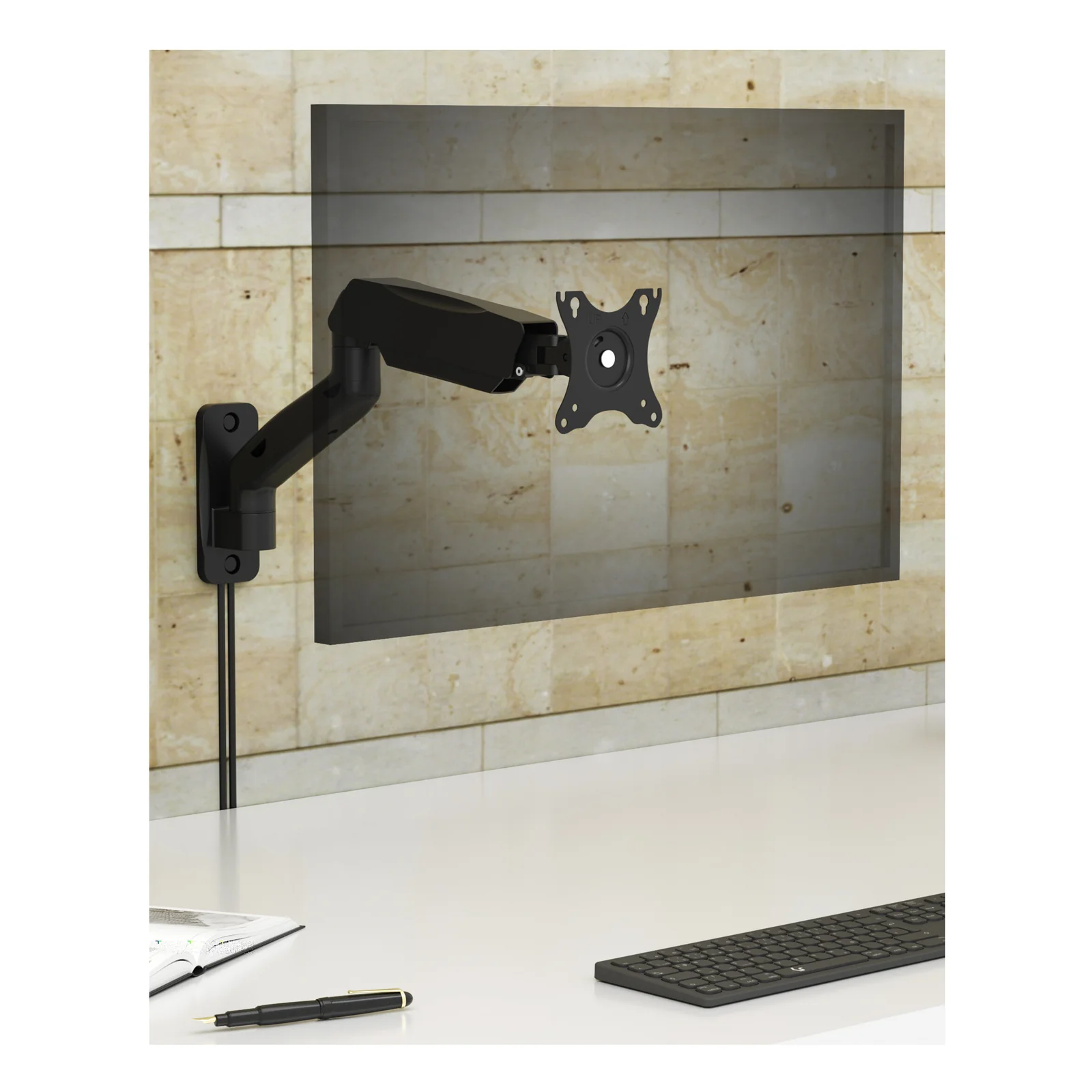 ICY BOX IB-MS103-W 81,3 cm (32") Mur Noir