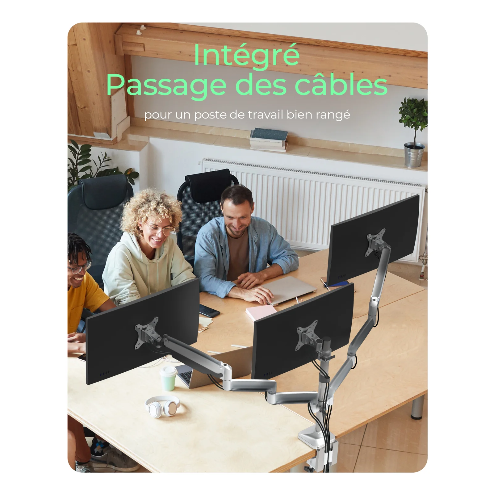 ICY BOX IB-MS505-TI 81,3 cm (32") Bureau Noir, Argent