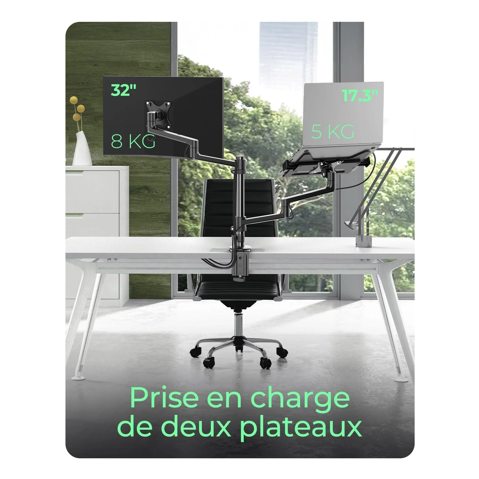 ICY BOX IB-MS622-T 81,3 cm (32") Bureau Noir