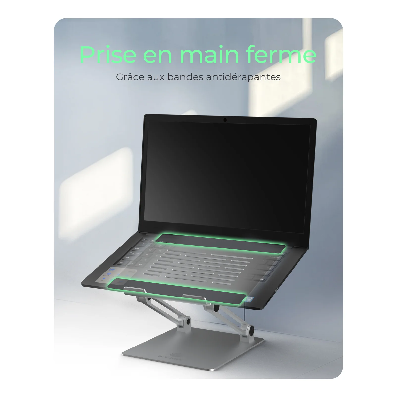 ICY BOX IB-NH300 Supports de Laptop Argent 43,2 cm (17")