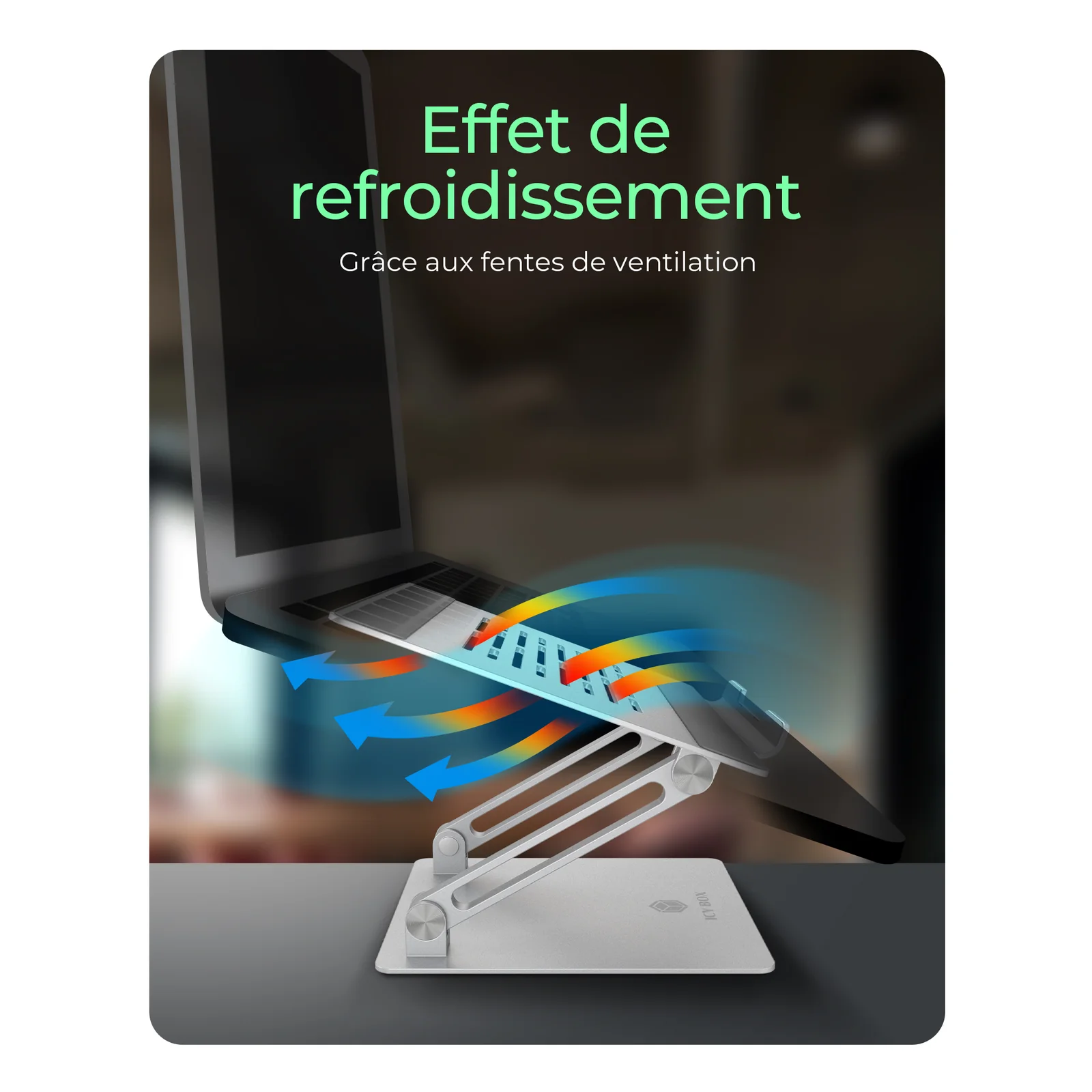 ICY BOX IB-NH300 Supports de Laptop Argent 43,2 cm (17")