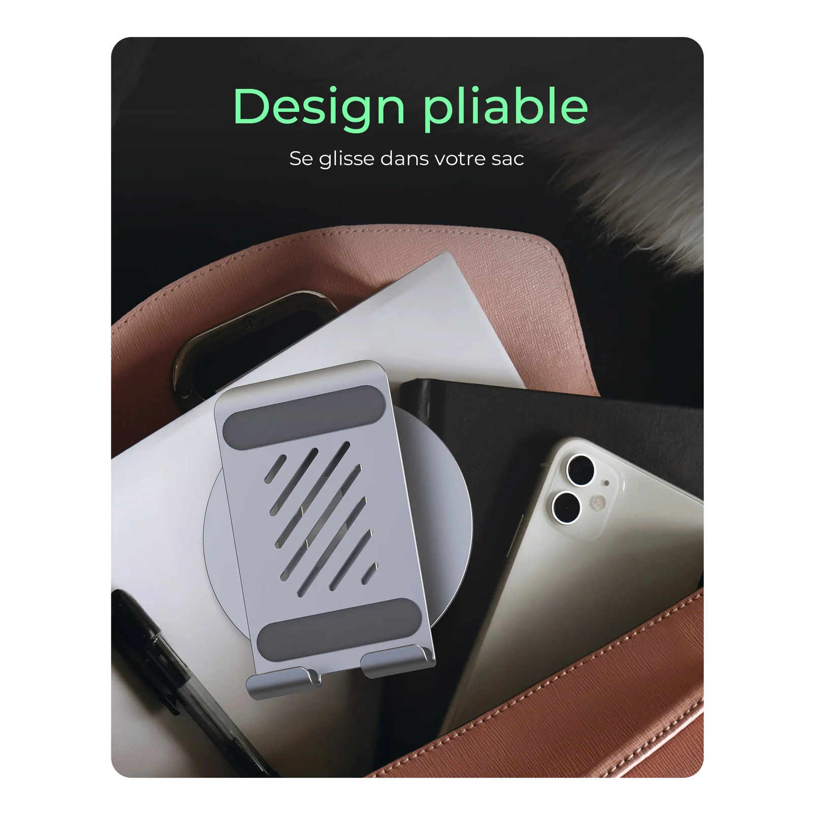 ICY BOX IB-TH201-R Support passif Mobile/smartphone, Tablette / UMPC Argent