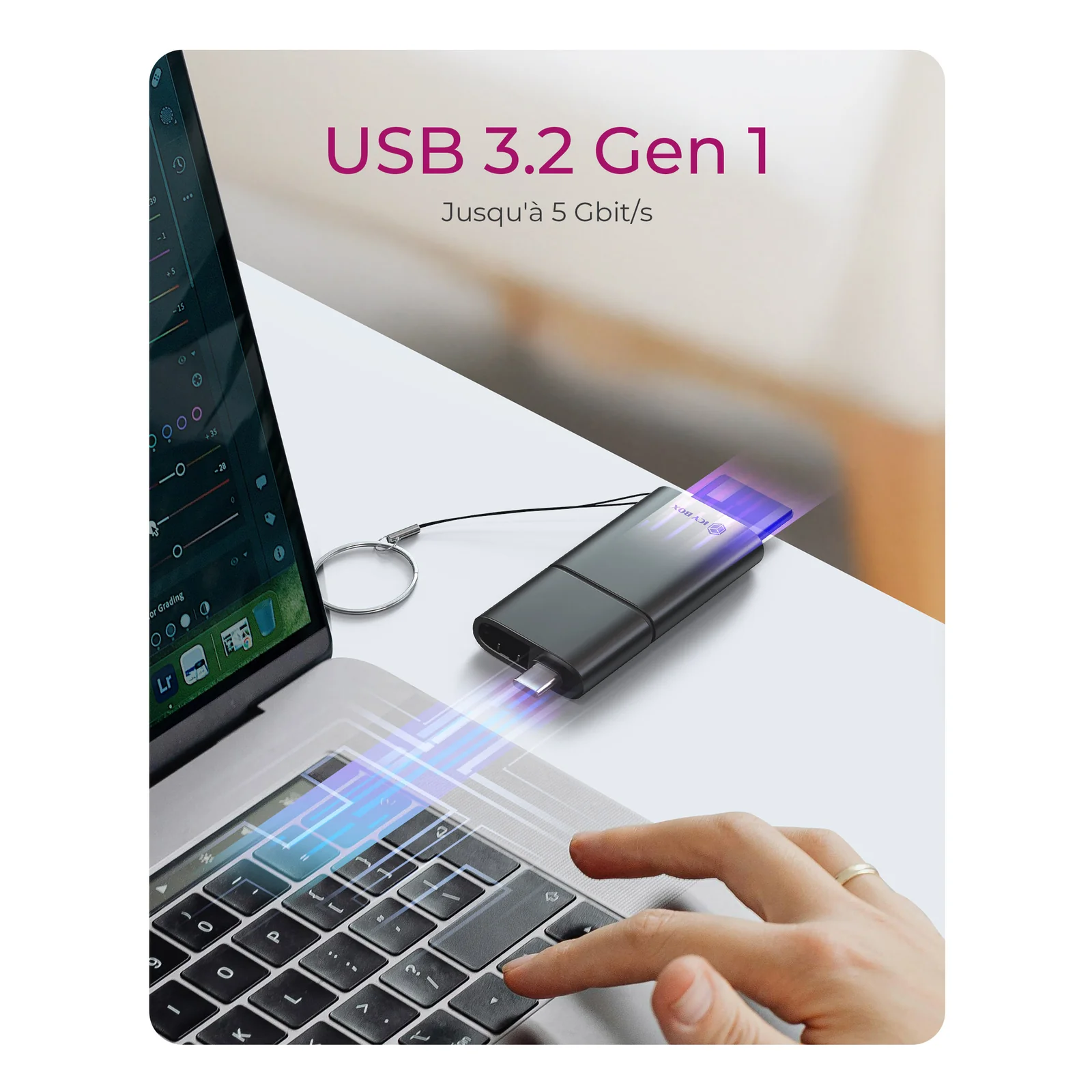 ICY BOX Lecteur de cartes 2 en 1 via interface USB Type-A & USB Type-C