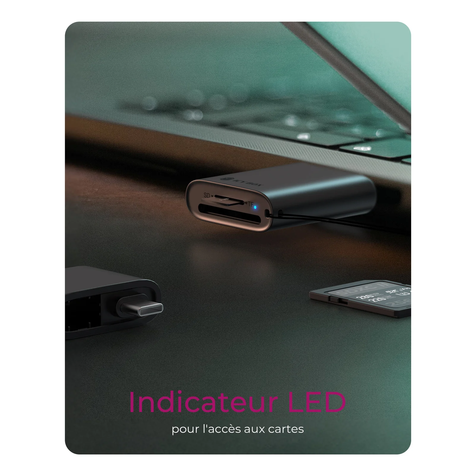 ICY BOX Lecteur de cartes 2 en 1 via interface USB Type-A & USB Type-C
