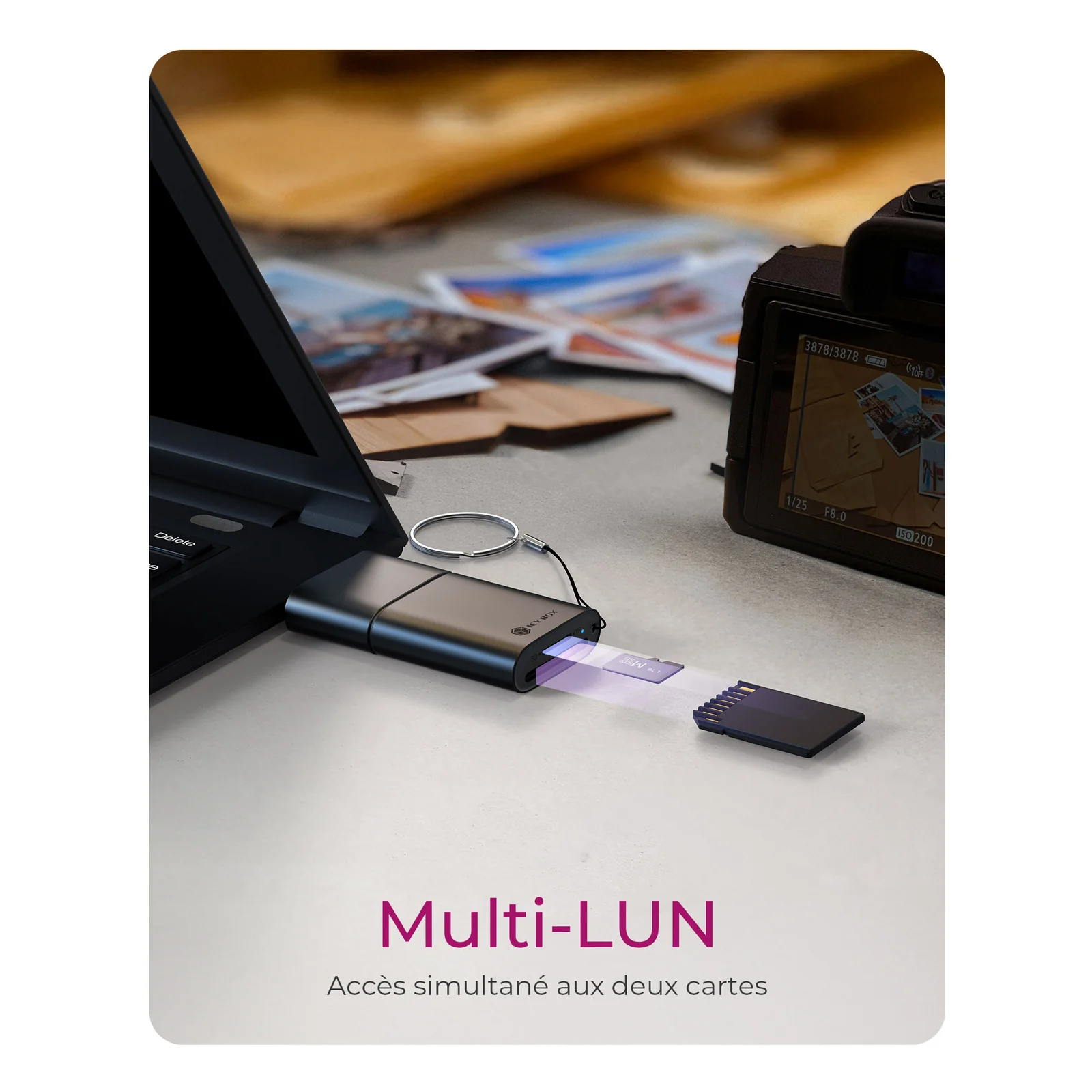 ICY BOX Lecteur de cartes 2 en 1 via interface USB Type-A & USB Type-C