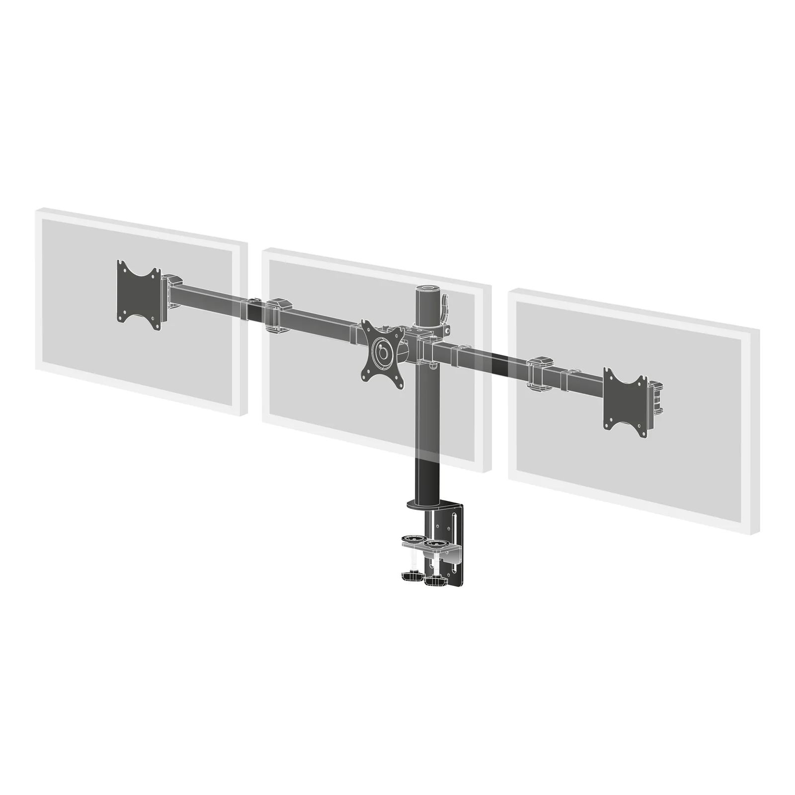 iiyama Desk Mount 68,6 cm (27") Bureau Noir