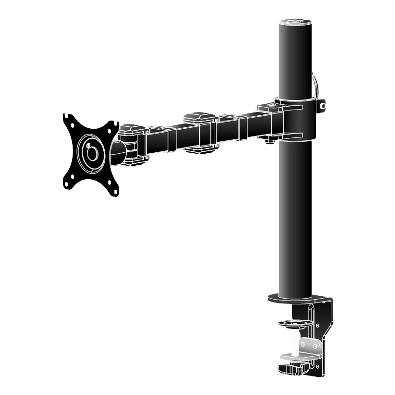 iiyama DS1001C-B1 support d'écran plat pour bureau 76,2 cm (30") Noir