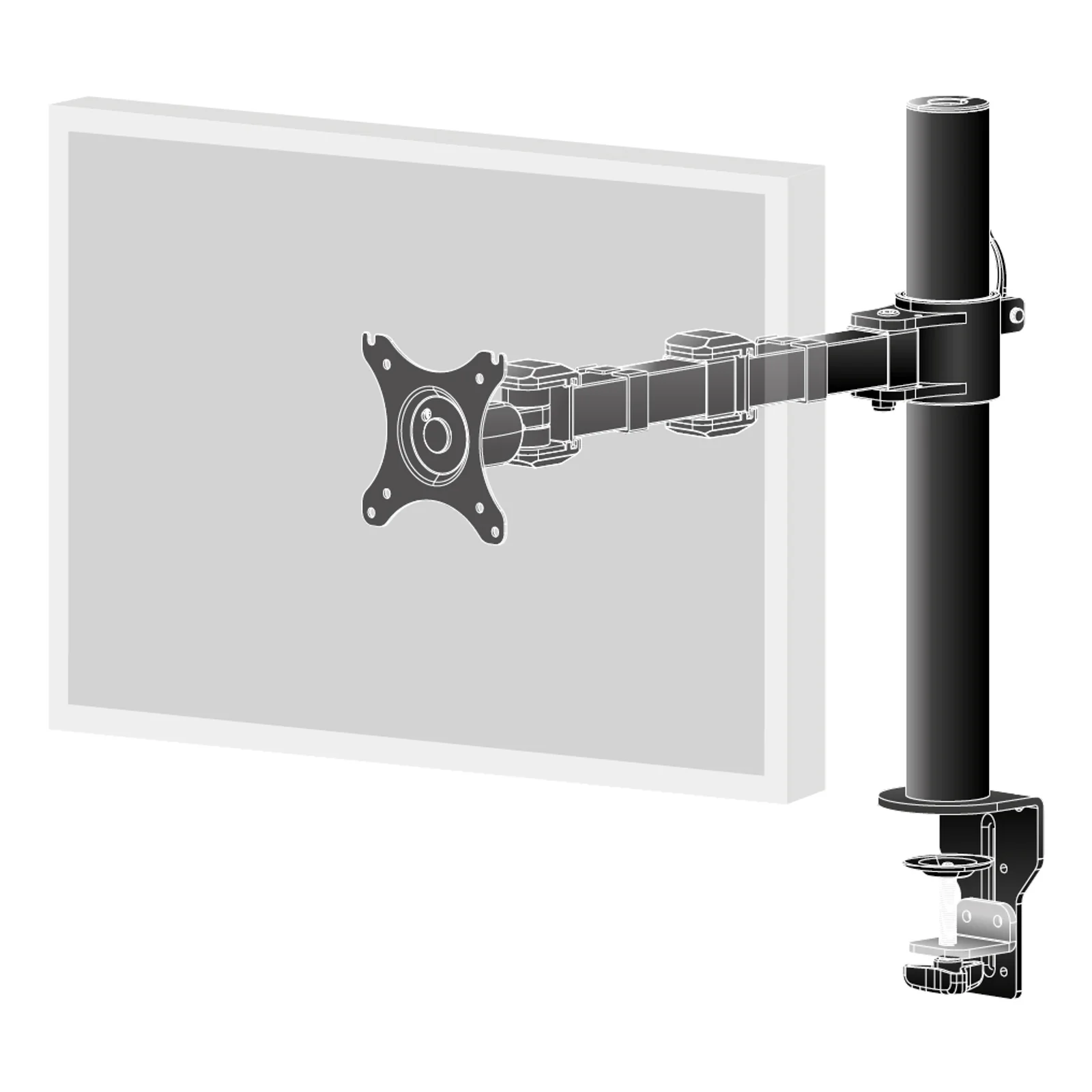 iiyama DS1001C-B1 support d'écran plat pour bureau 76,2 cm (30") Noir