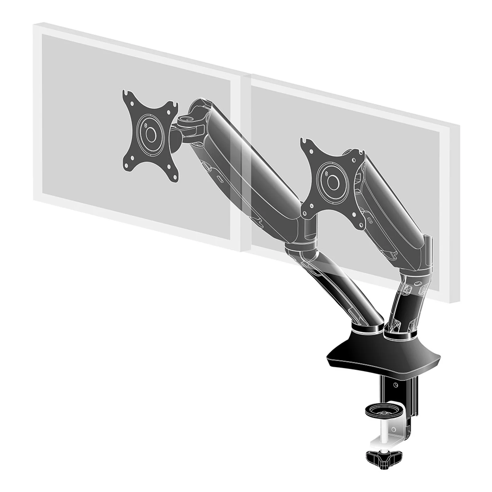 iiyama DS3002C-B1 support d'écran plat pour bureau 68,6 cm (27") Noir