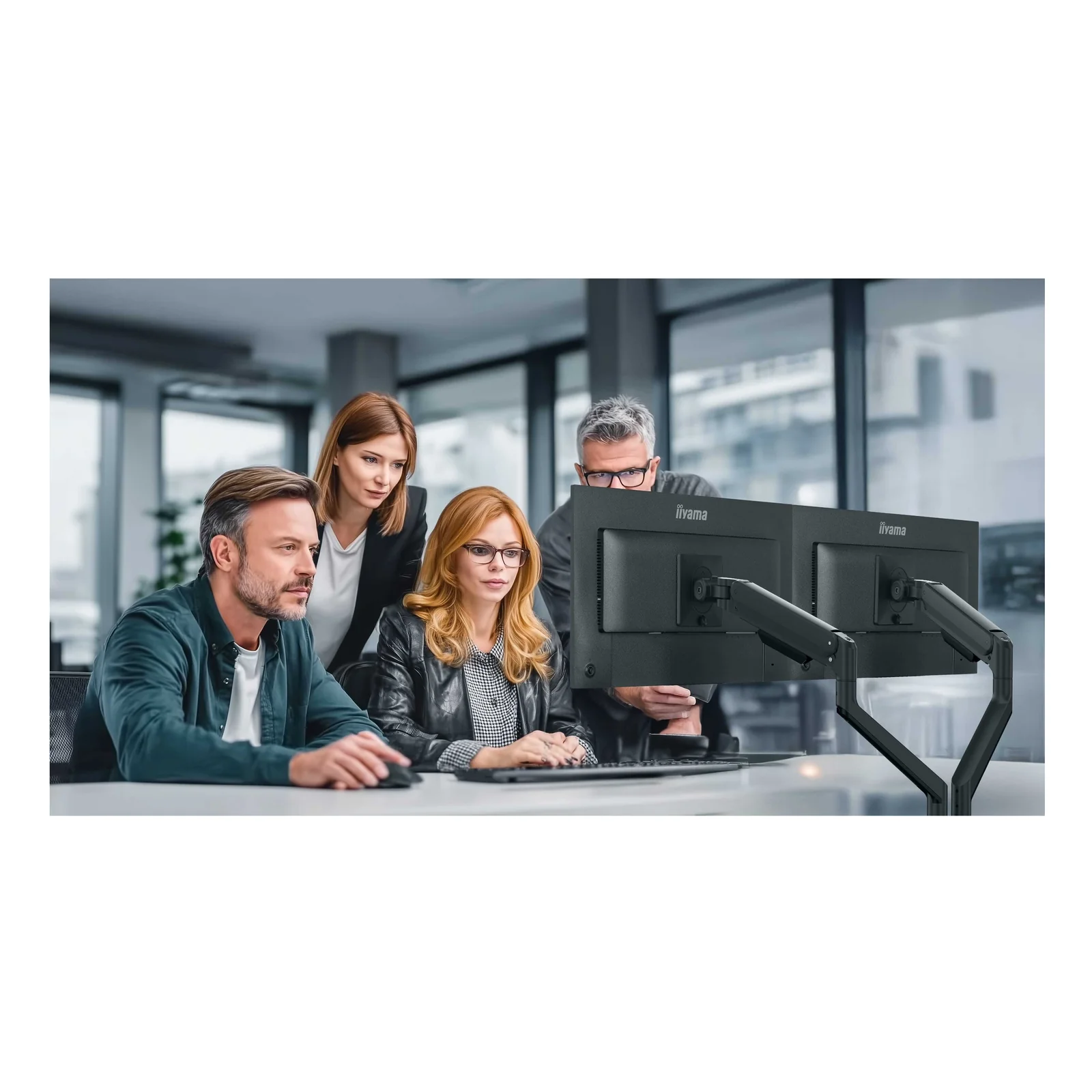 iiyama DS4002C-B1 support d'écran plat pour bureau 86,4 cm (34") Noir