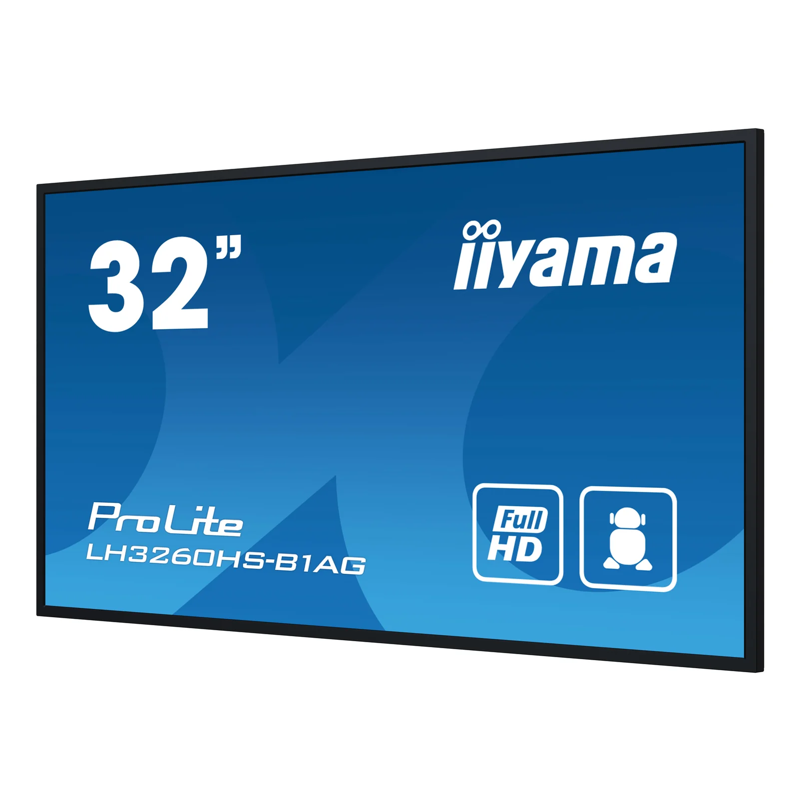 iiyama LH3260HS-B1AG Écran d'affichage dynamique Carte A numérique 80 cm (31.5") LED Wifi 500 cd/m² Full HD Noir Intégré dans le processeur Android 11 24/7