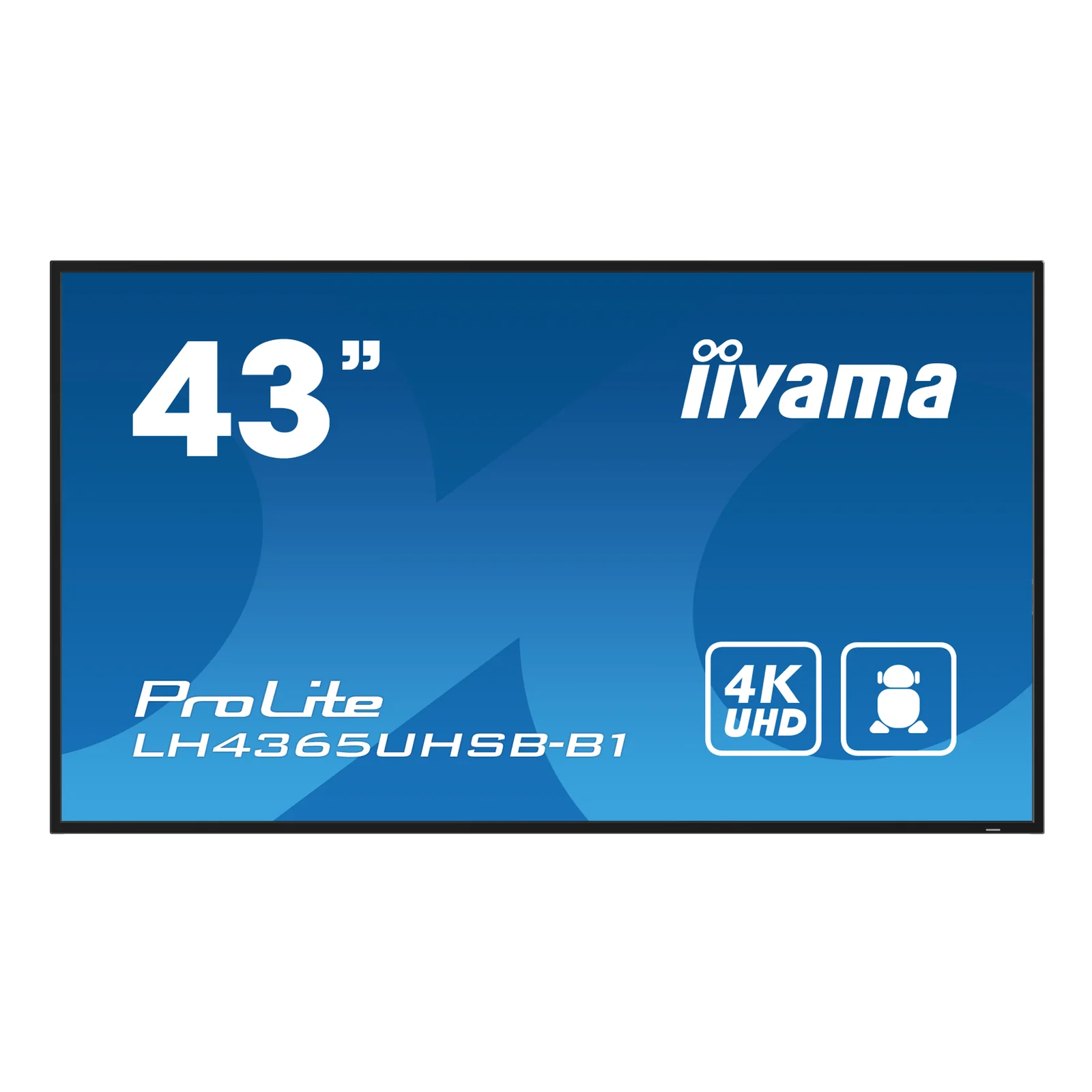iiyama LH4365UHSB-B1 Écran d'affichage dynamique En forme de kiosk 108 cm (42.5") LED Wifi 800 cd/m² 4K Ultra HD Noir Intégré dans le processeur Android 11 24/7