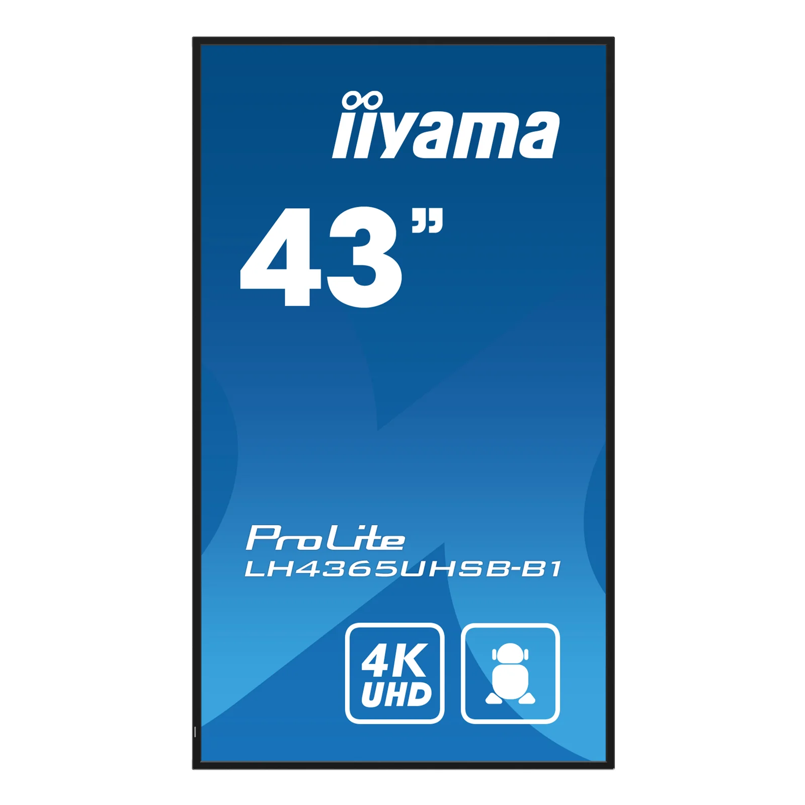 iiyama LH4365UHSB-B1 Écran d'affichage dynamique En forme de kiosk 108 cm (42.5") LED Wifi 800 cd/m² 4K Ultra HD Noir Intégré dans le processeur Android 11 24/7