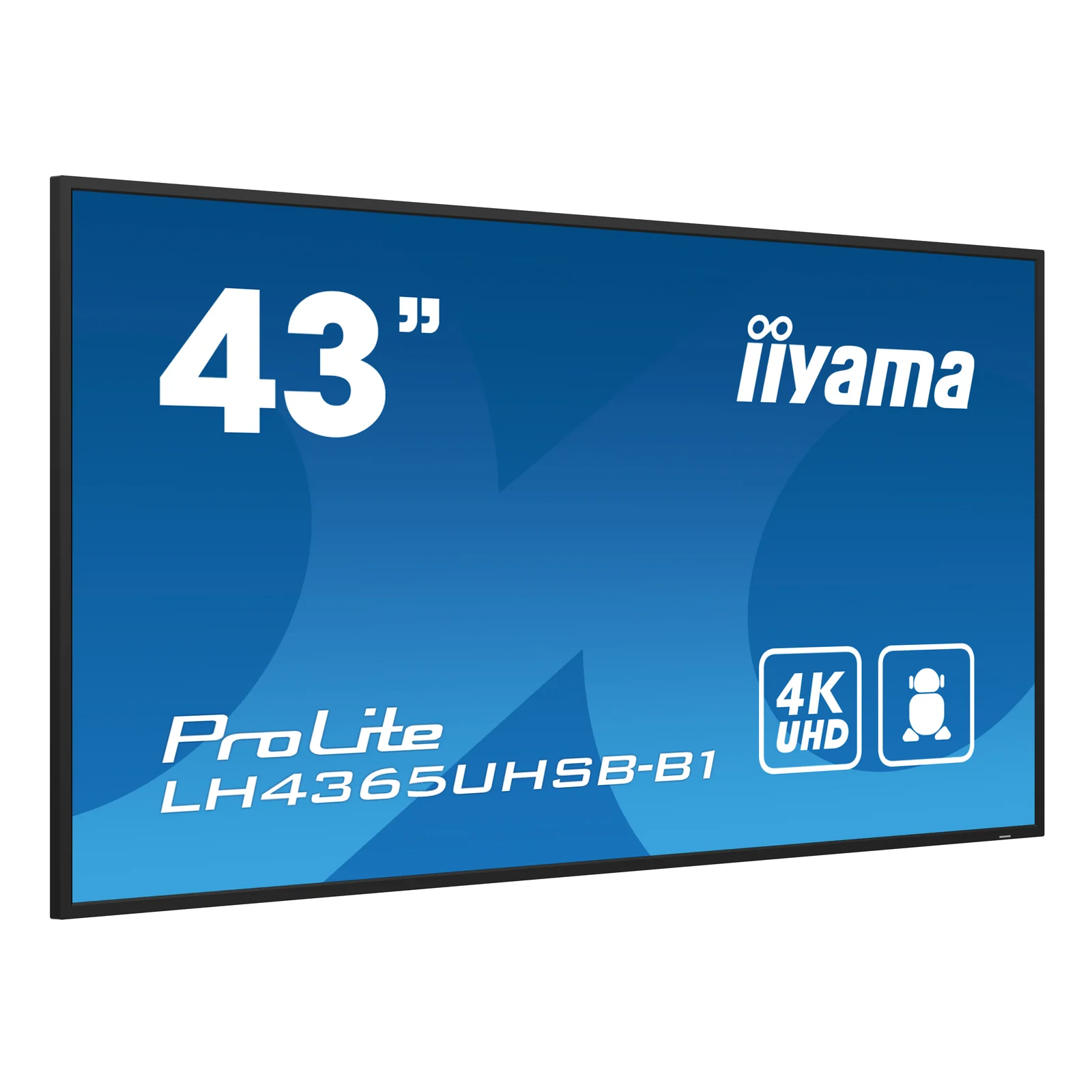iiyama LH4365UHSB-B1 Écran d'affichage dynamique En forme de kiosk 108 cm (42.5") LED Wifi 800 cd/m² 4K Ultra HD Noir Intégré dans le processeur Android 11 24/7