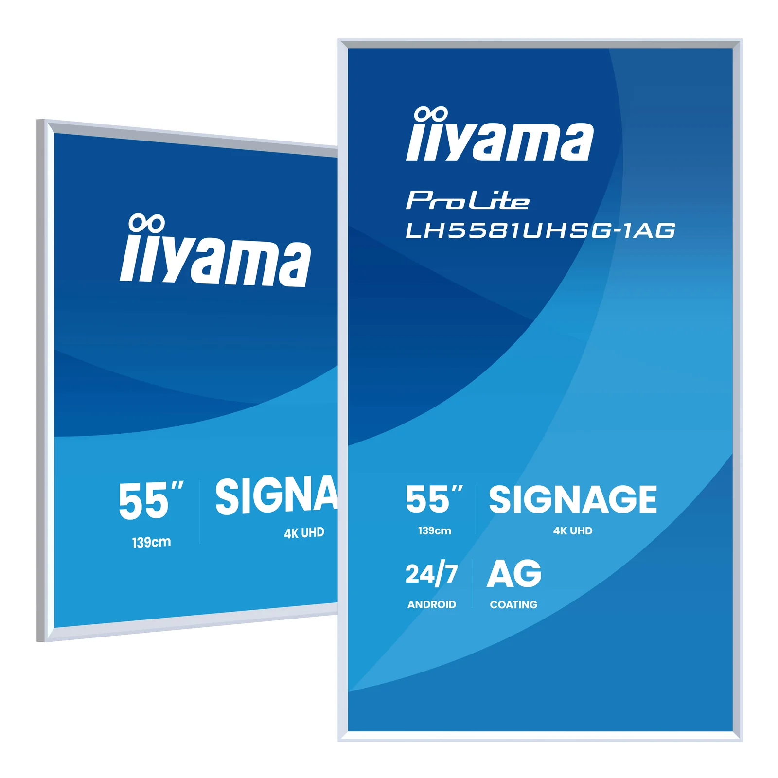 LH5581UHSG-1AG Écran d'affichage dynamique Écran plat de signalisation numérique 138,7 cm (54.6") Wifi 500 cd/m² 4K Ultra HD Blanc Intégré dans le processeur Android 24/7