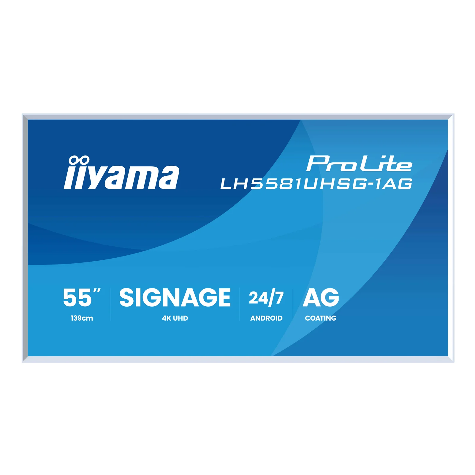 iiyama LH5581UHSG-1AG Écran d'affichage dynamique Écran plat de signalisation numérique 138,7 cm (54.6") Wifi 500 cd/m² 4K Ultra HD Blanc Intégré dans le processeur Android 24/7