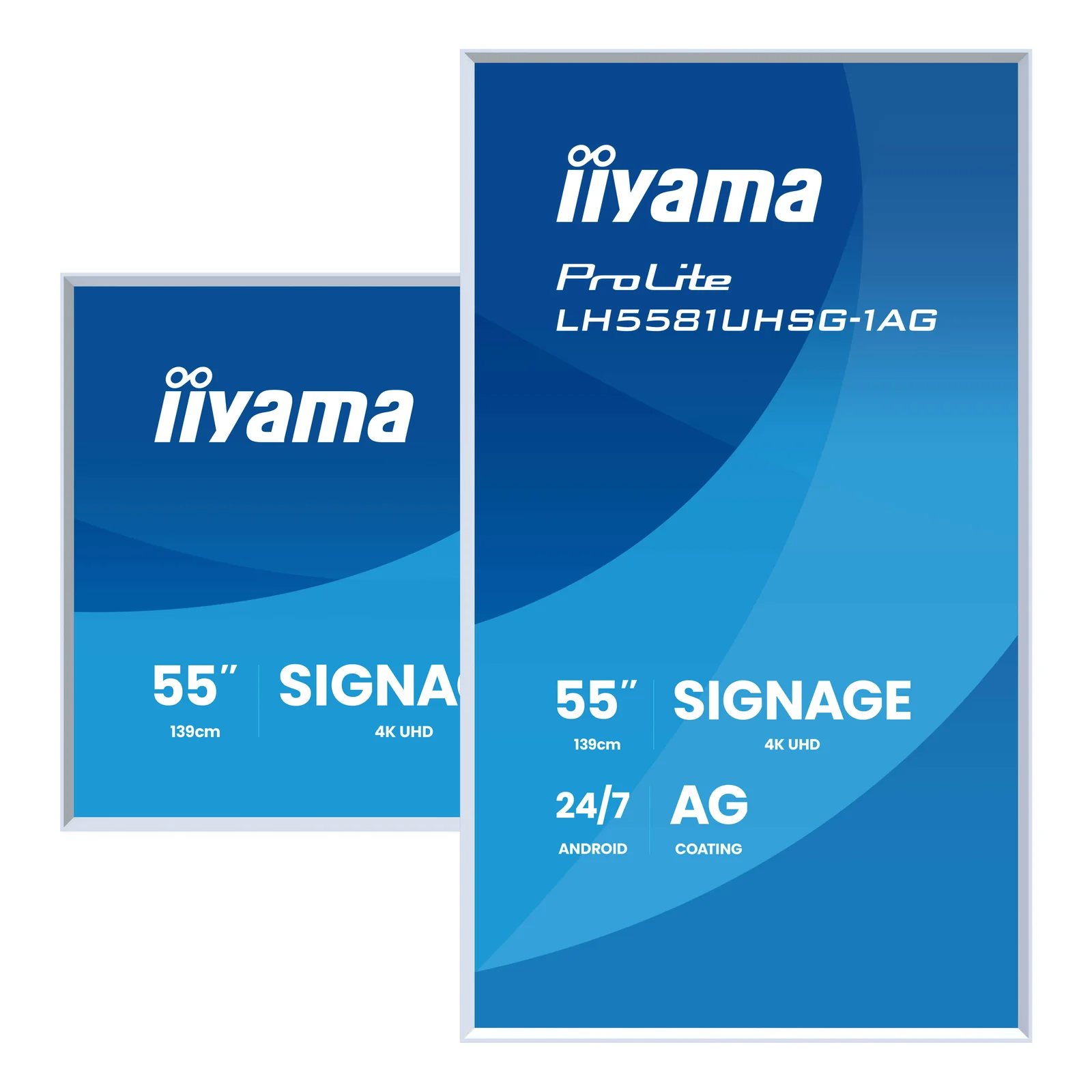 iiyama LH5581UHSG-1AG Écran d'affichage dynamique Écran plat de signalisation numérique 138,7 cm (54.6") Wifi 500 cd/m² 4K Ultra HD Blanc Intégré dans le processeur Android 24/7
