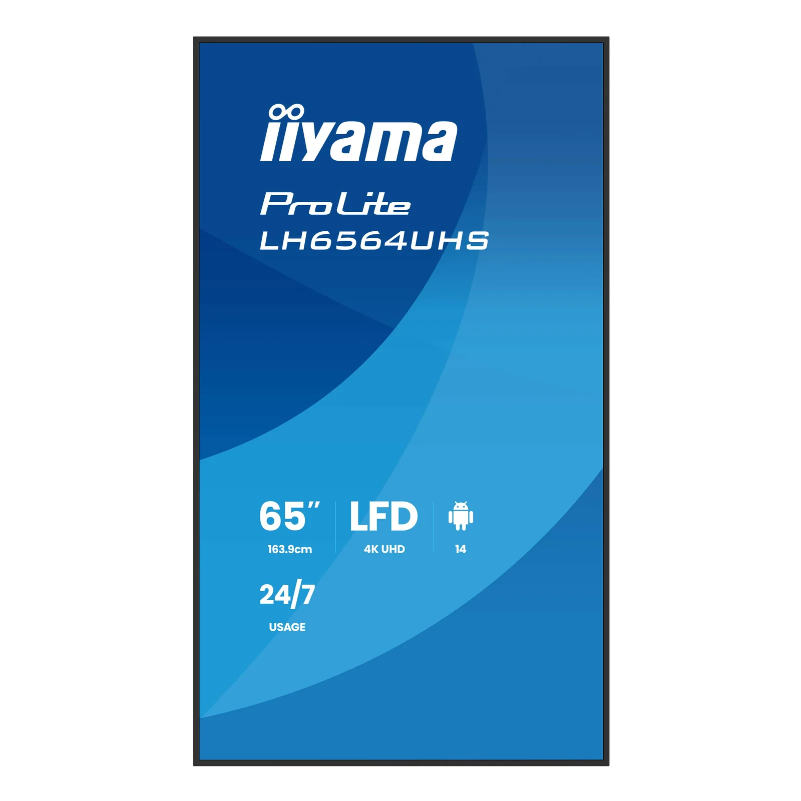 iiyama LH6564UHS-B1AG Écran d'affichage dynamique Écran plat de signalisation numérique 165,1 cm (65") Wifi 500 cd/m² 4K Ultra HD Noir Intégré dans le processeur Android 24/7