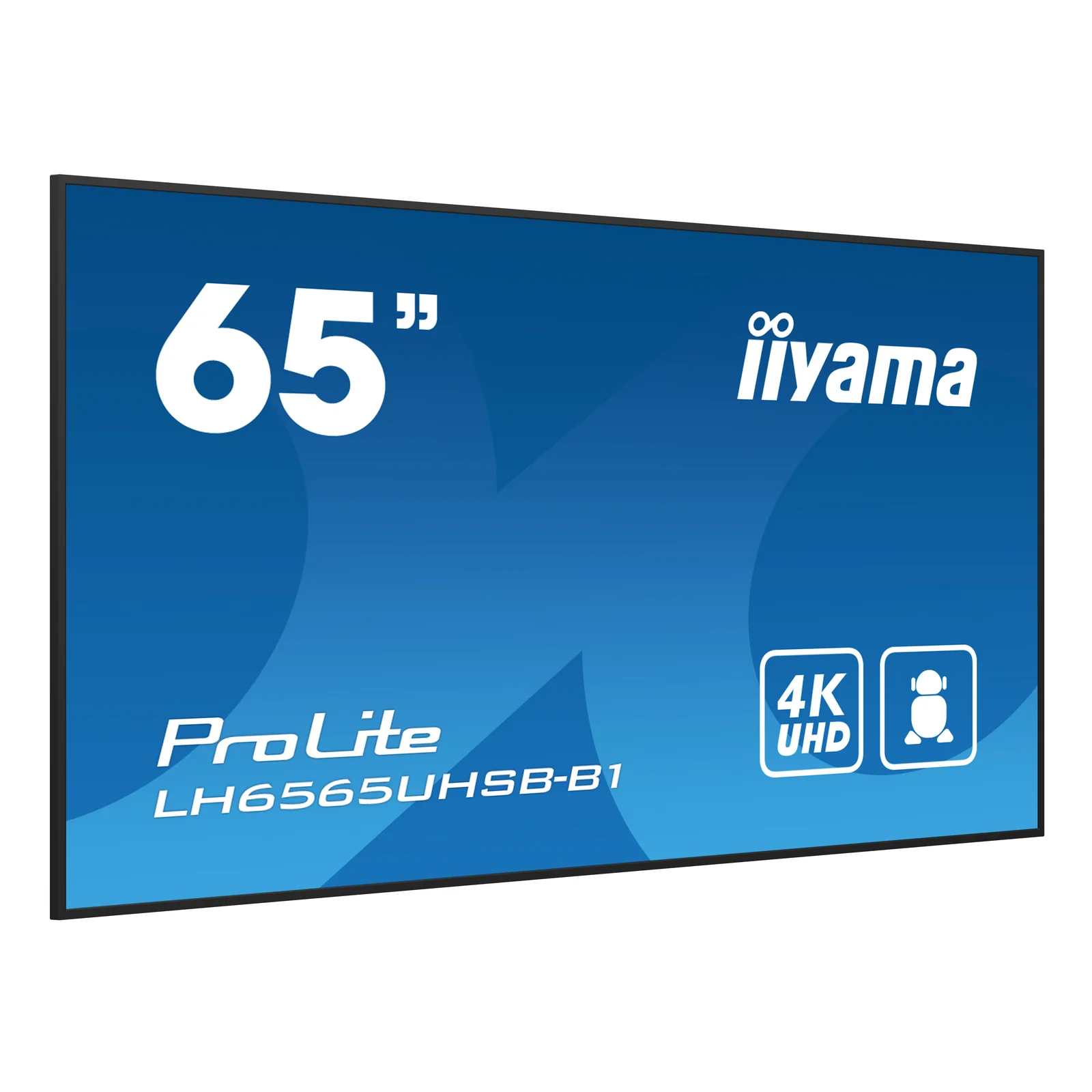 iiyama LH6565UHSB-B1 Écran d'affichage dynamique En forme de kiosk 163,8 cm (64.5") LED Wifi 800 cd/m² 4K Ultra HD Noir Intégré dans le processeur Android 11 24/7