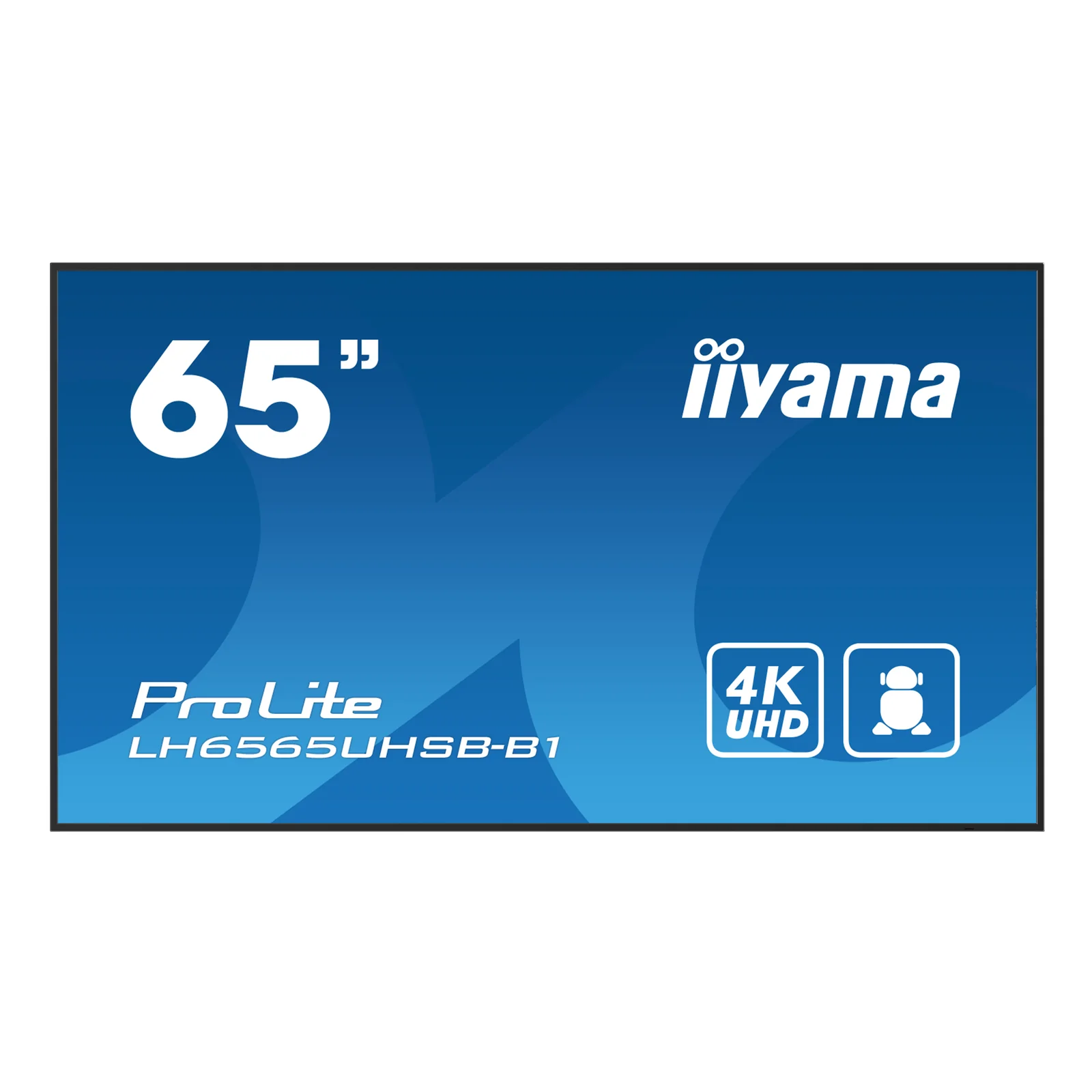 iiyama LH6565UHSB-B1 Écran d'affichage dynamique En forme de kiosk 163,8 cm (64.5") LED Wifi 800 cd/m² 4K Ultra HD Noir Intégré dans le processeur Android 11 24/7