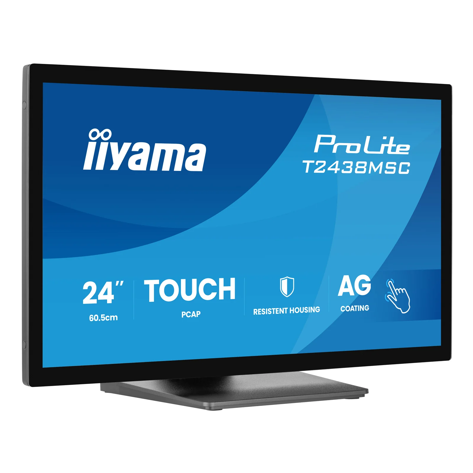iiyama ProLite T2438MSC-B2 écran plat de PC 60,5 cm (23.8") 1920 x 1080 pixels Full HD LED Écran tactile Noir