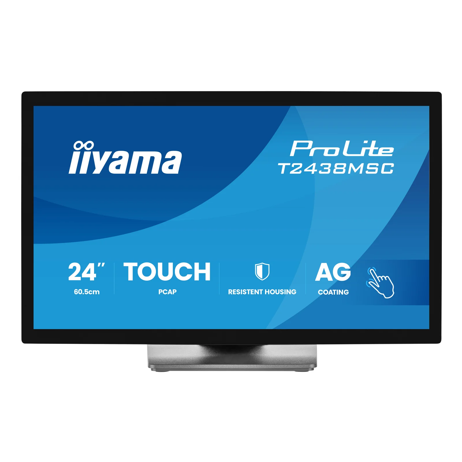 iiyama ProLite T2438MSC-B2 écran plat de PC 60,5 cm (23.8") 1920 x 1080 pixels Full HD LED Écran tactile Noir