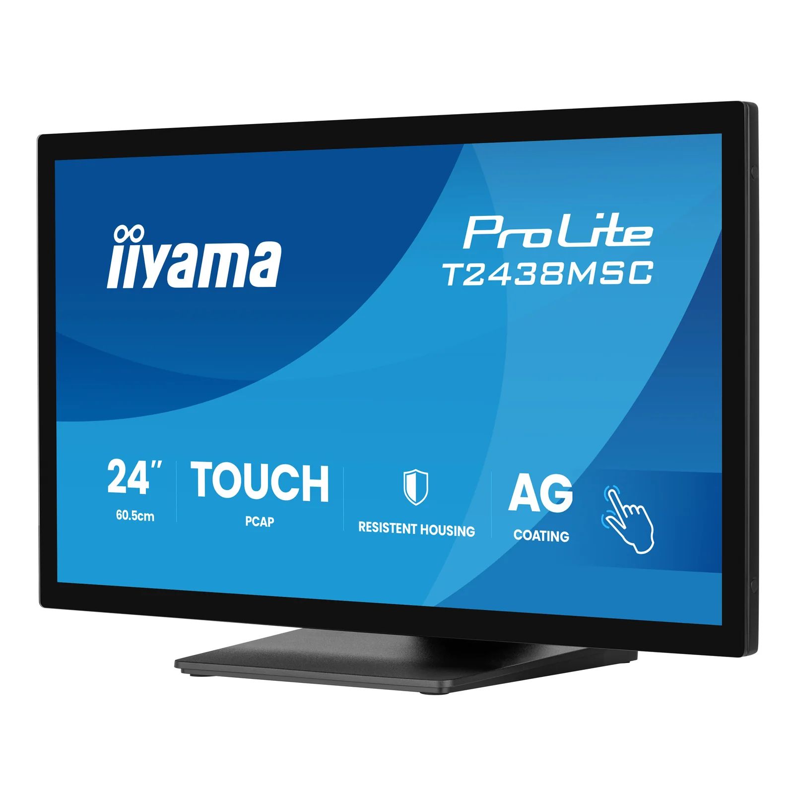 iiyama ProLite T2438MSC-B2 écran plat de PC 60,5 cm (23.8") 1920 x 1080 pixels Full HD LED Écran tactile Noir