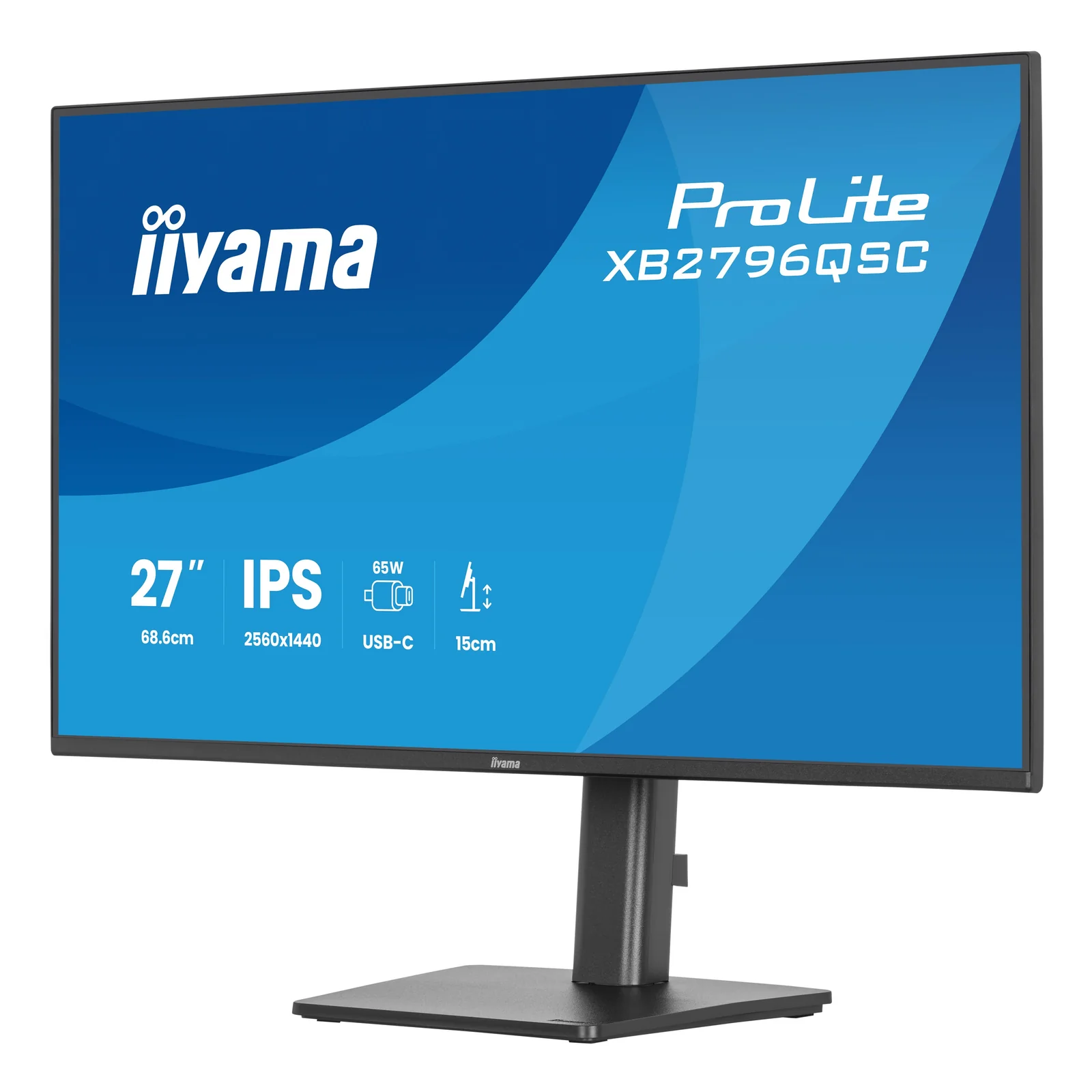 iiyama ProLite XB2796QSC-B1 écran plat de PC 68,6 cm (27") 2560 x 1440 pixels Quad HD LED Noir
