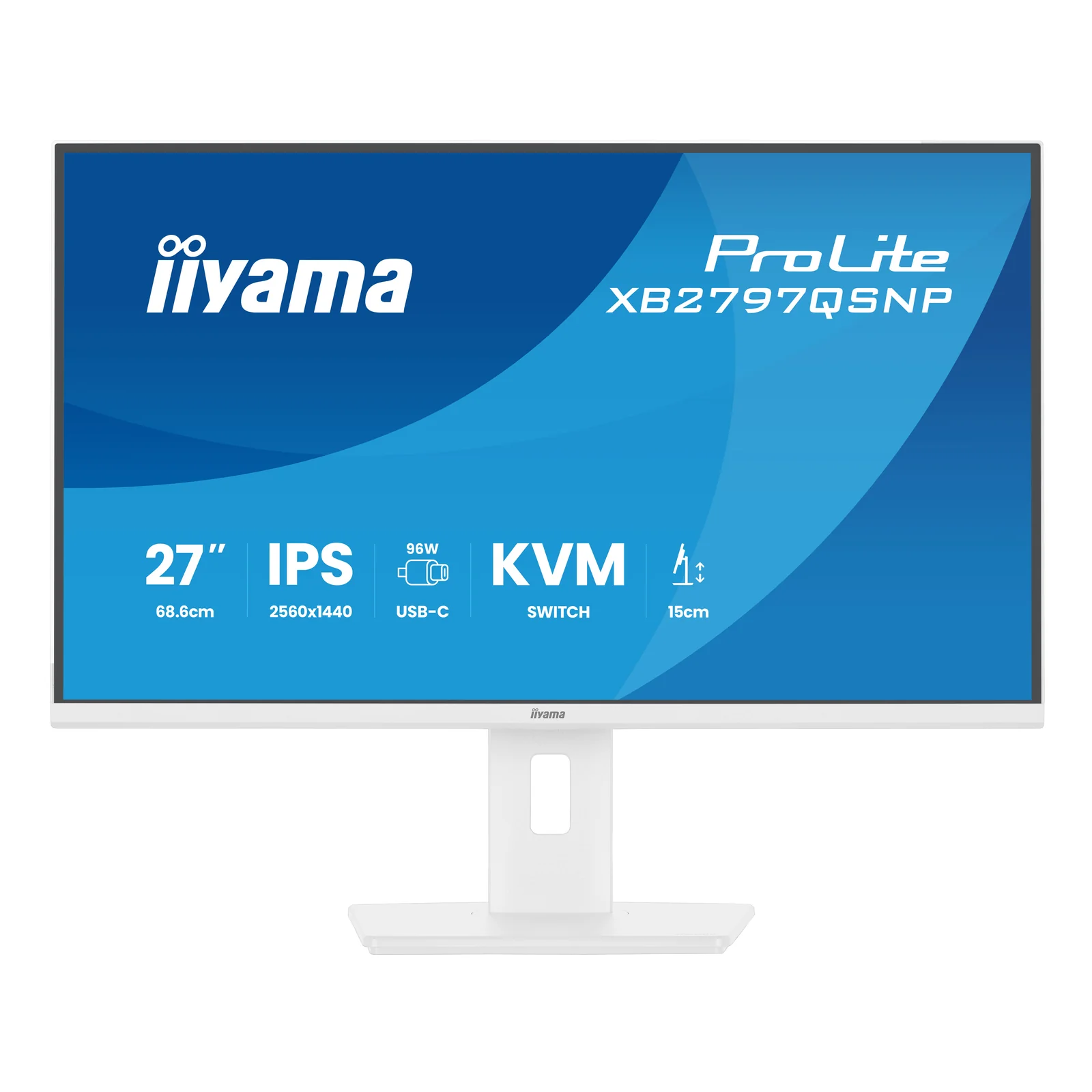 iiyama ProLite XB2797QSNP-W1 27" IPS LCD écran plat de PC 68,6 cm (27") 2560 x 1440 pixels Quad HD Blanc