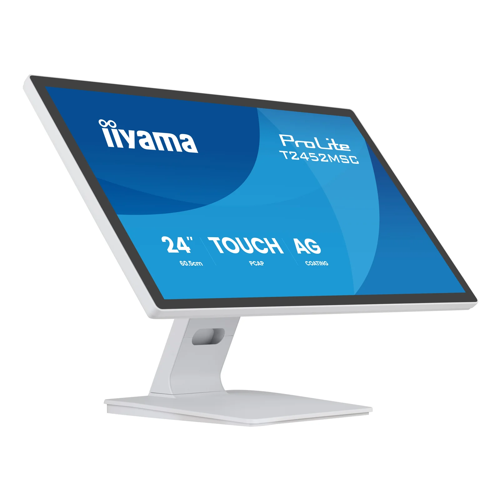 T2452MSC-W2AG écran plat de PC 61 cm (24") 1920 x 1080 pixels Full HD LED Écran tactile Blanc