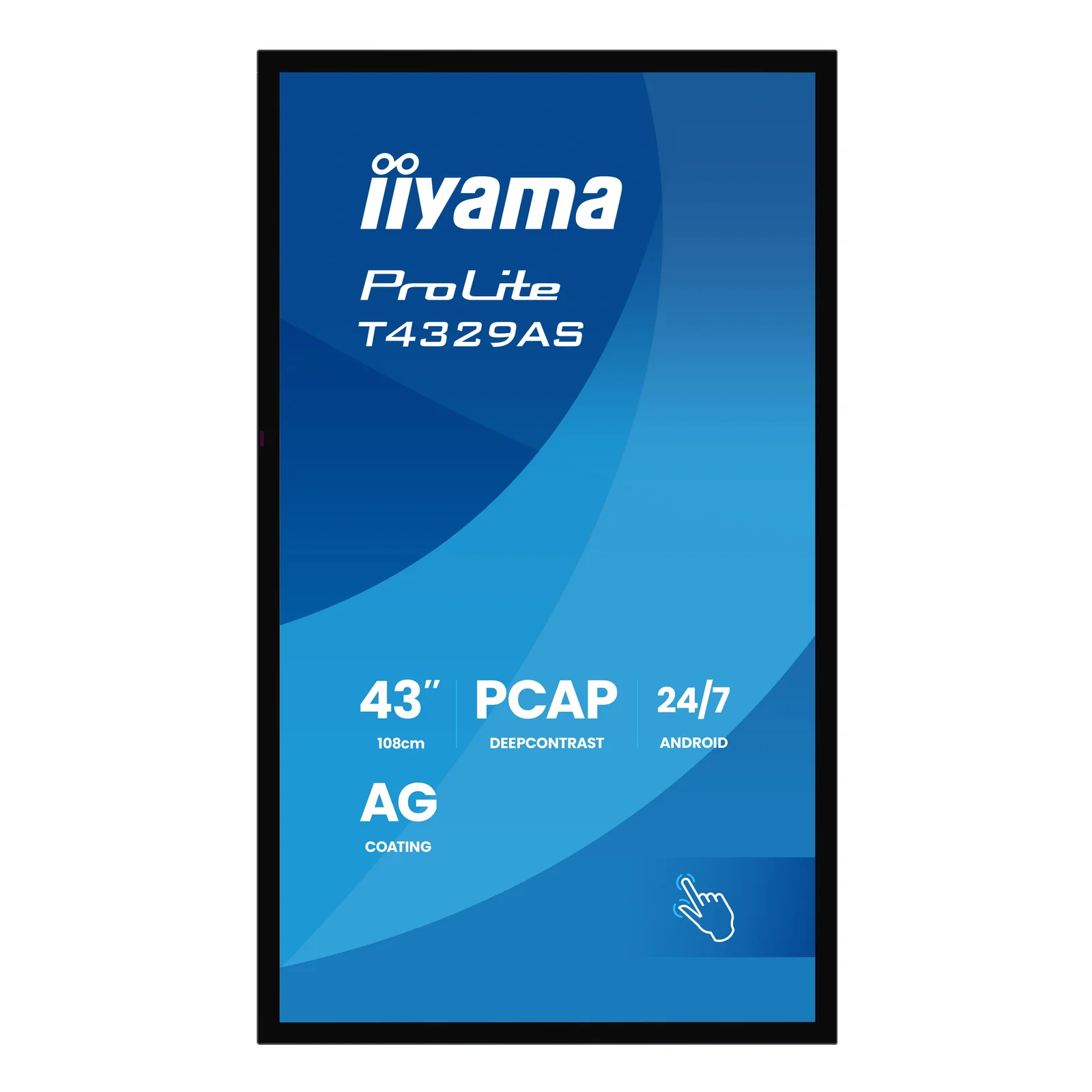 iiyama T4329AS-B1AG écran plat de PC 108 cm (42.5") 3840 x 2160 pixels 4K Ultra HD LED Écran tactile Noir