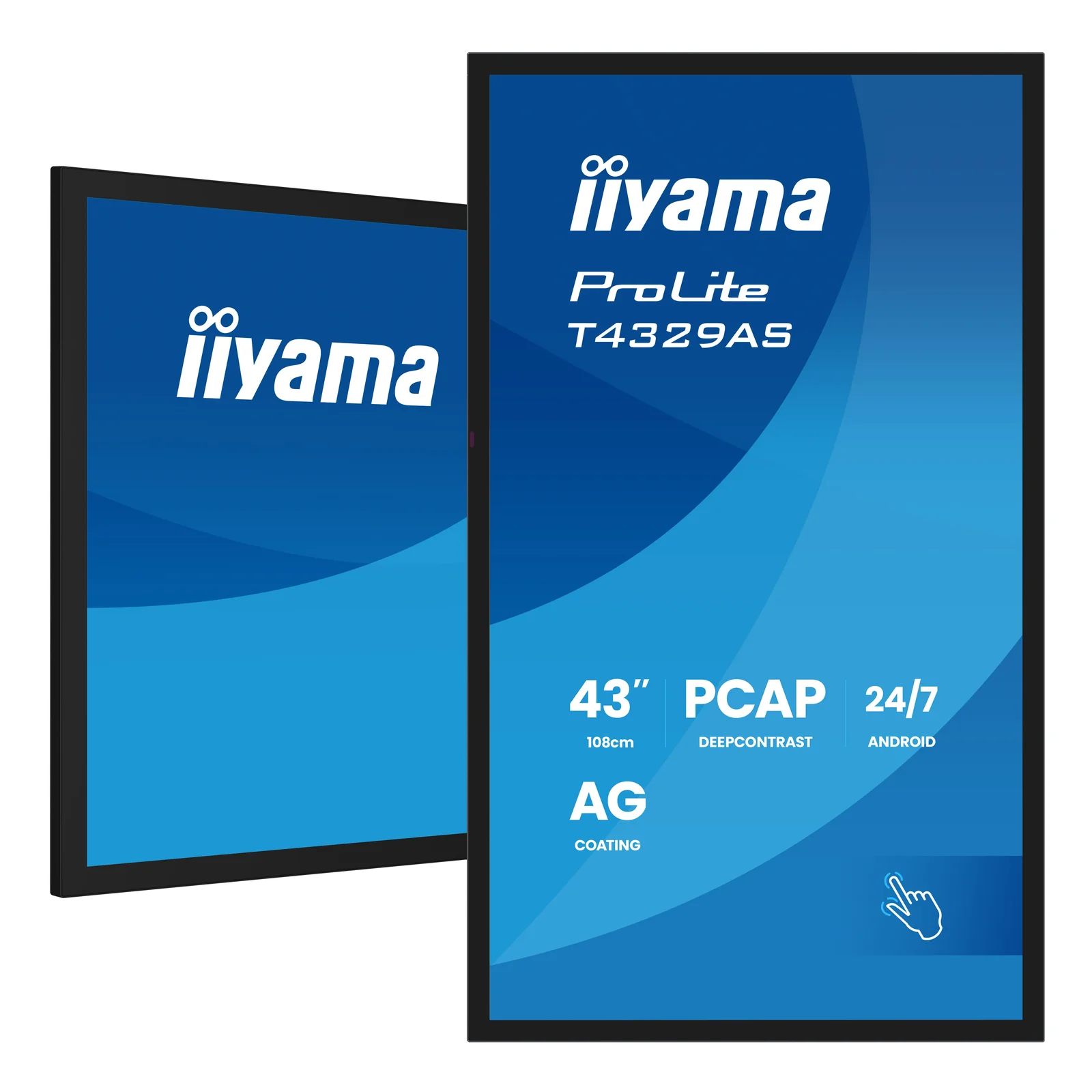 iiyama T4329AS-B1AG écran plat de PC 108 cm (42.5") 3840 x 2160 pixels 4K Ultra HD LED Écran tactile Noir