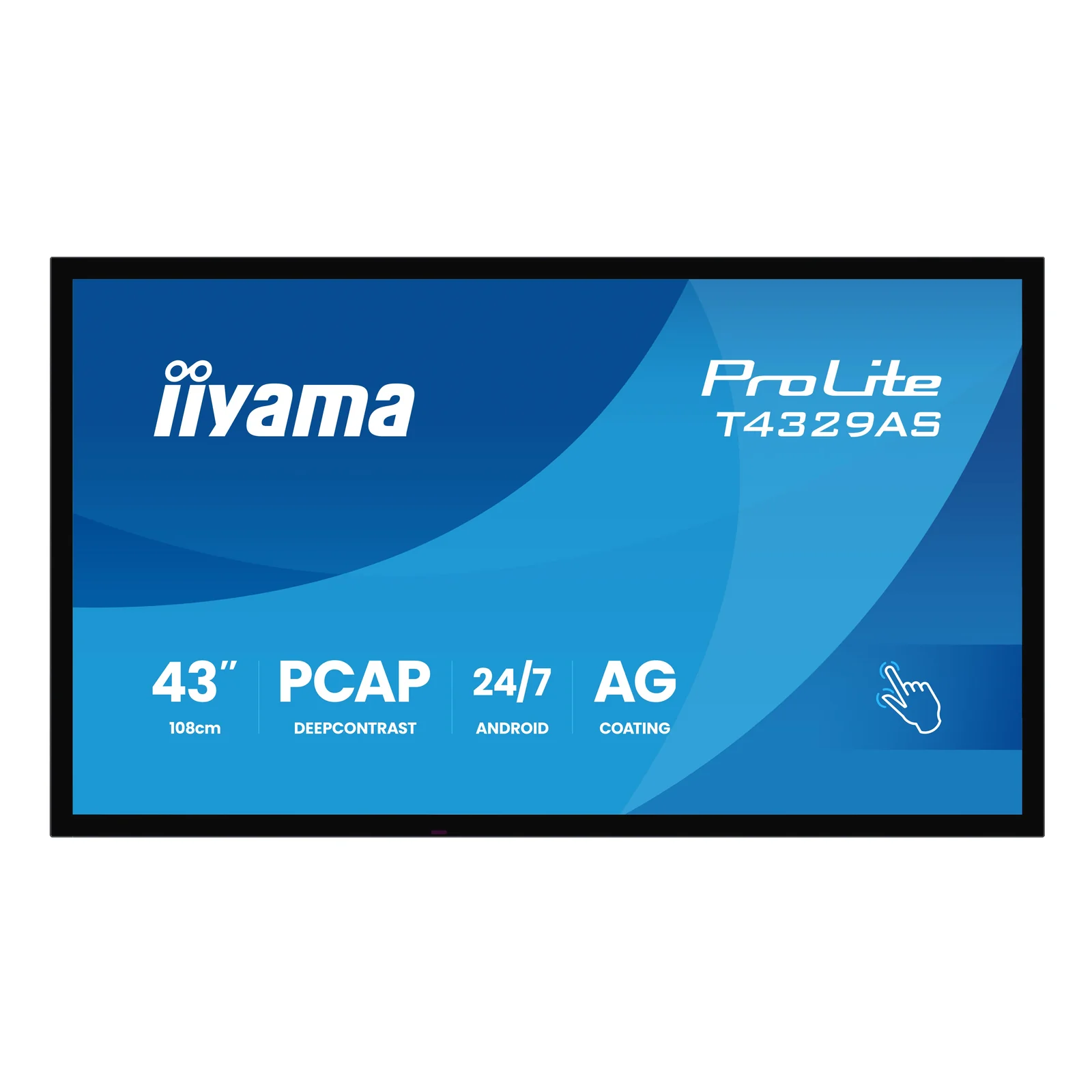 iiyama T4329AS-B1AG écran plat de PC 108 cm (42.5") 3840 x 2160 pixels 4K Ultra HD LED Écran tactile Noir