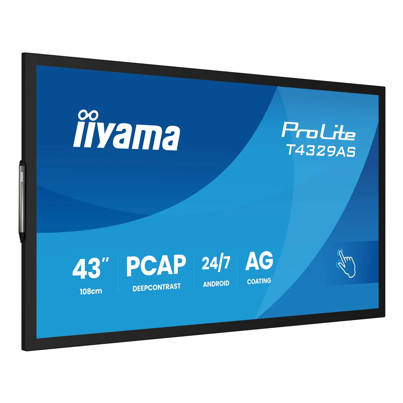 iiyama T4329AS-B1AG écran plat de PC 108 cm (42.5") 3840 x 2160 pixels 4K Ultra HD LED Écran tactile Noir