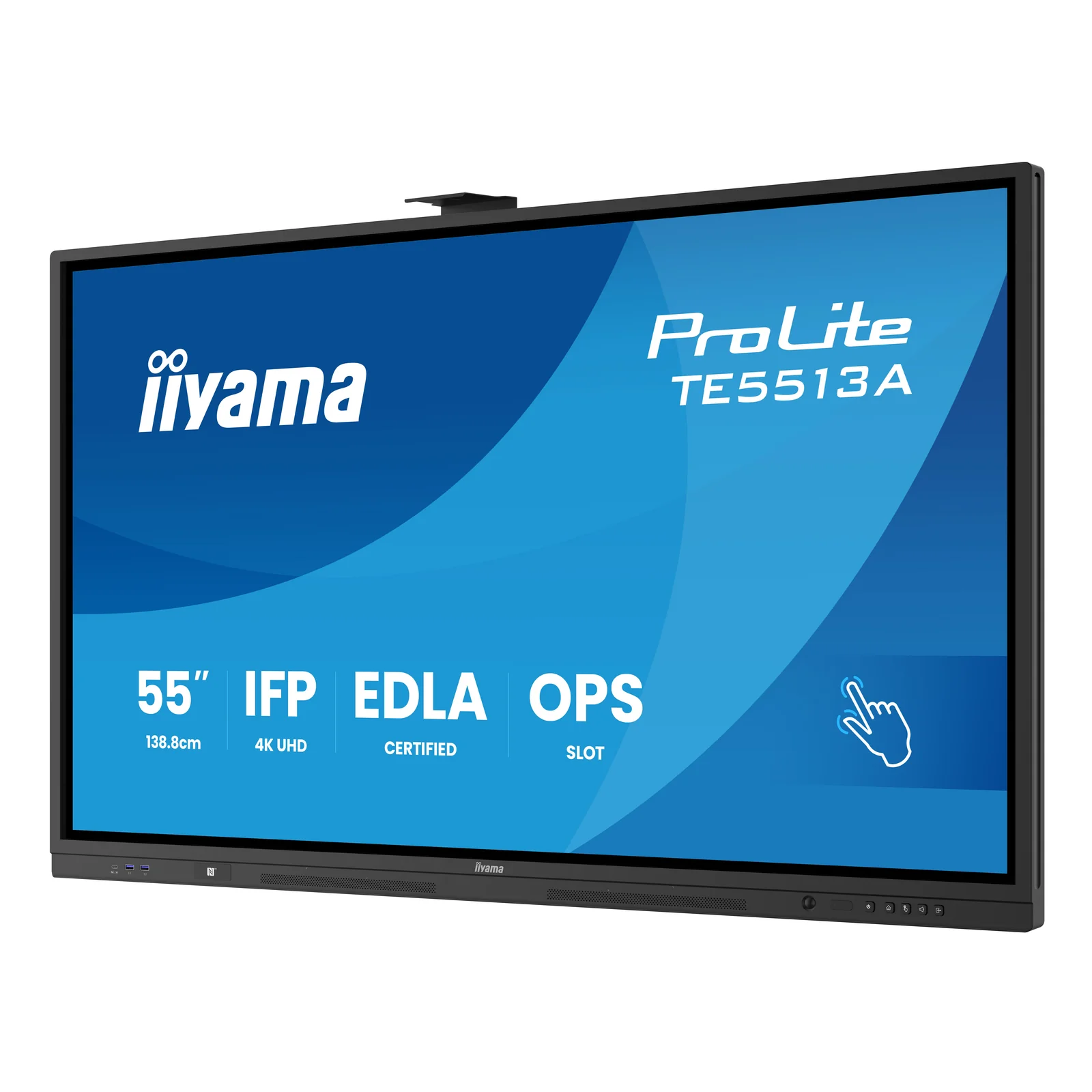 iiyama TE5513A-B2AG Écran d'affichage dynamique Écran plat interactif 138,7 cm (54.6") Wifi 500 cd/m² 4K Ultra HD Noir Écran tactile Intégré dans le processeur Android 24/7